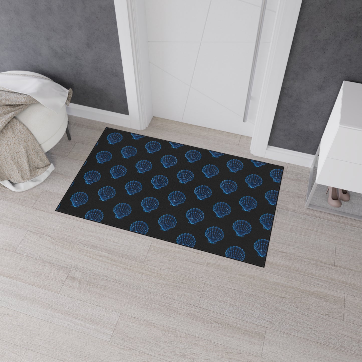 Stylish Shell Pattern Heavy Duty Floor Mat Shell Welcome Mat Sparkling Shell Door Mat Shell Rug