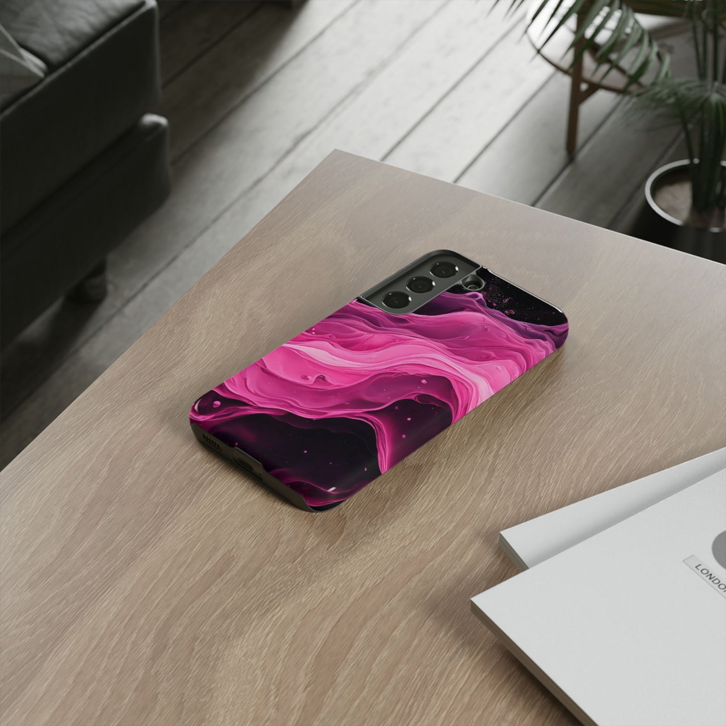 Samsung Galaxy Pink Paint Splash phone cover
