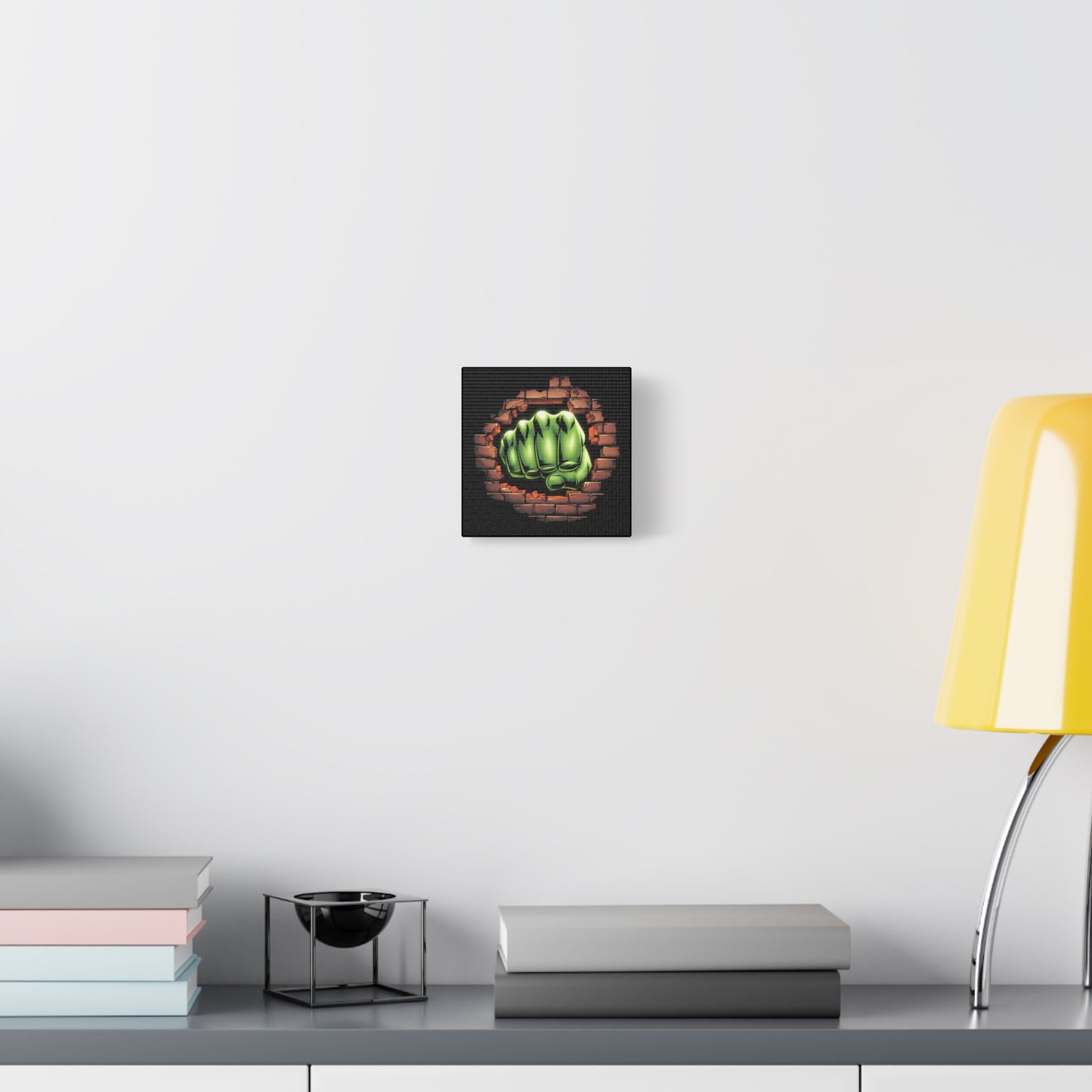 Wall Canvas Green Fist Smashing Design, Wall Art, Comic Canvas