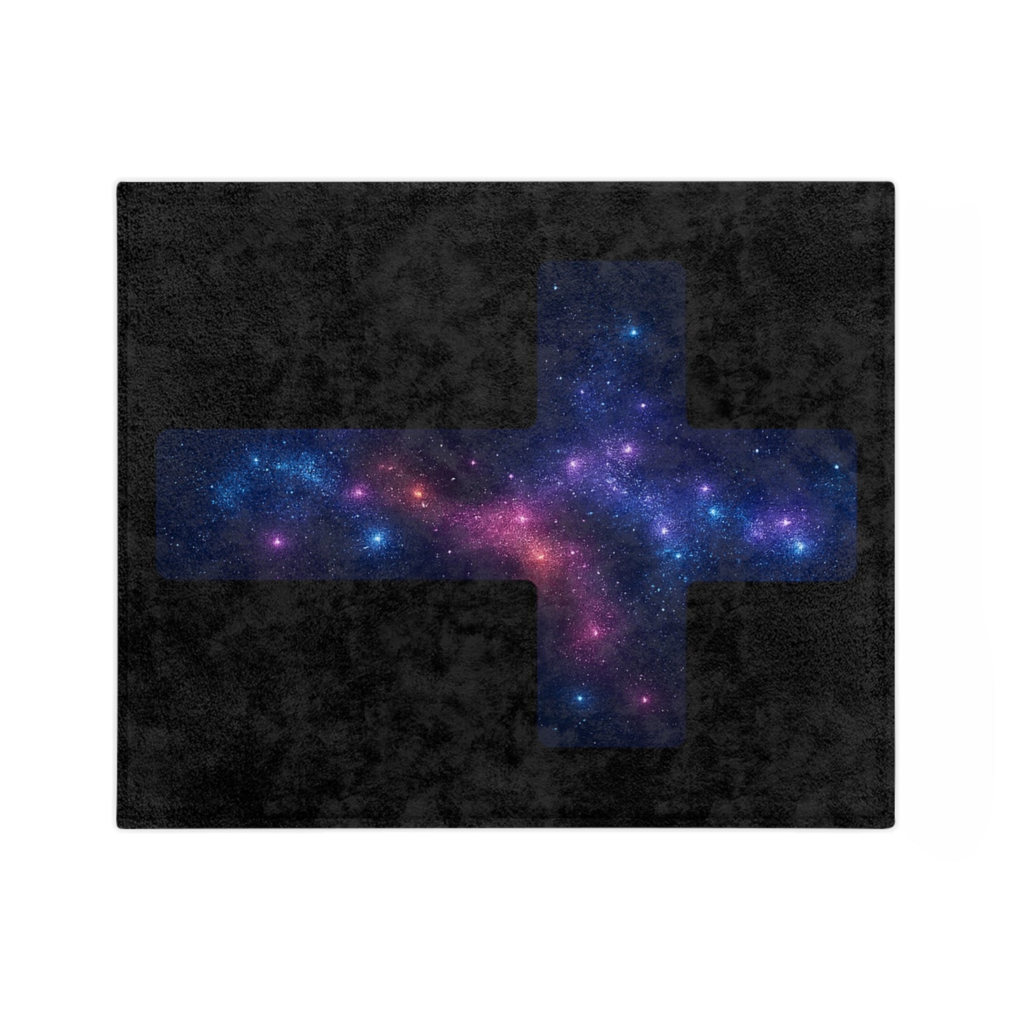 Microfiber Blanket with Cosmic Cross Design Christian Blanket Faith Based Decor Religious Throw Spiritual Blanket