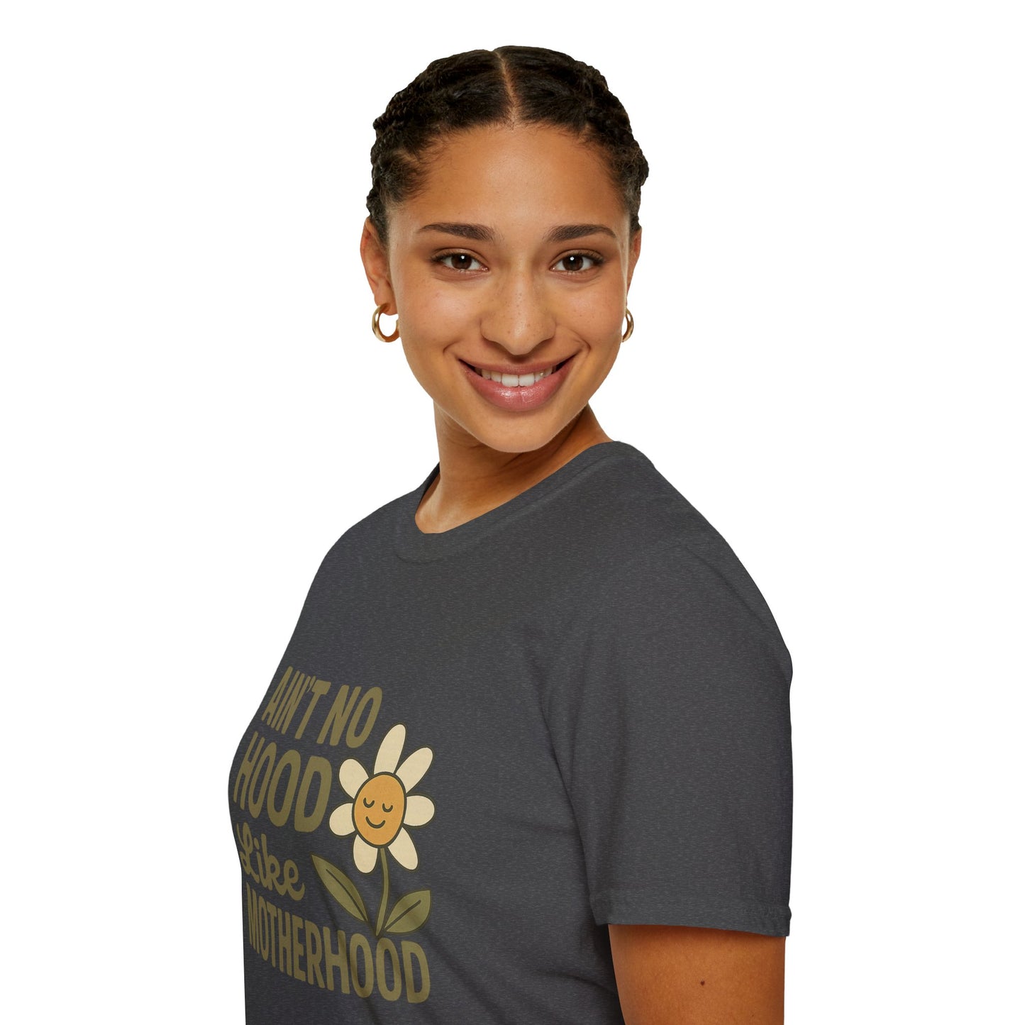 Ain't No Hood Like Motherhood T-Shirt - Unisex Softstyle Tee for Moms Mother's Day Gift