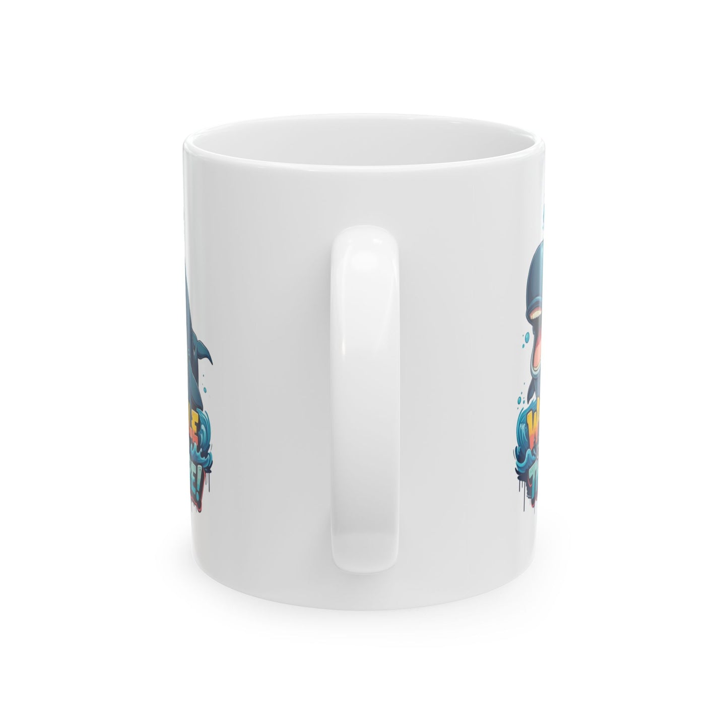 Whale Hello There Mug – Cute Ocean Whale Cartoon Coffee Tea Cup – Funny Pun Design – Nature Animal Lover Gift – Cottagecore Aesthetic Mug