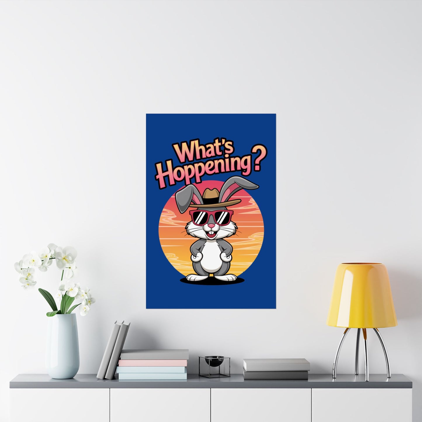 Vertical Poster - Cool Bunny 'What's Hoppening'