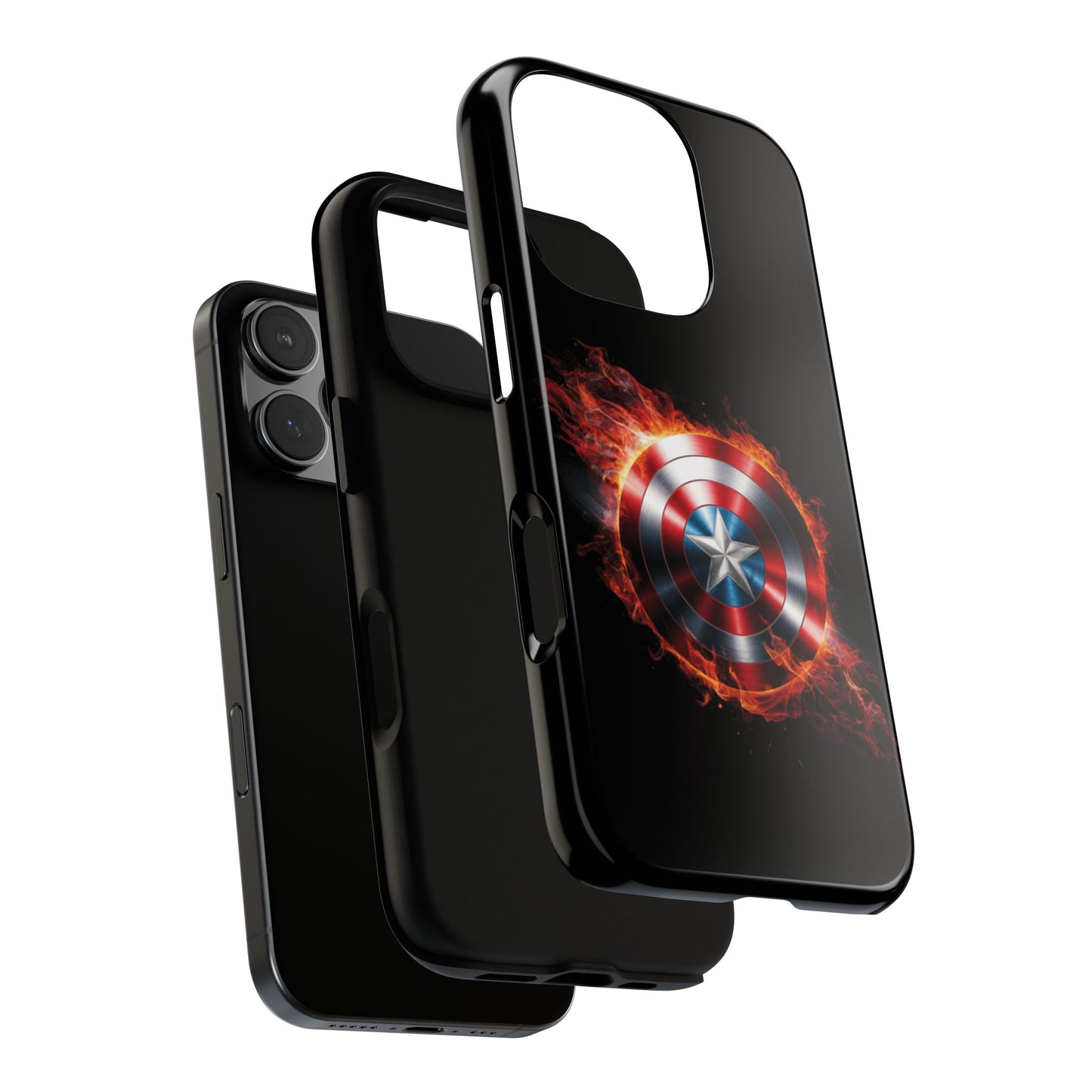 iPhone Case - Captain America Shield in Flames