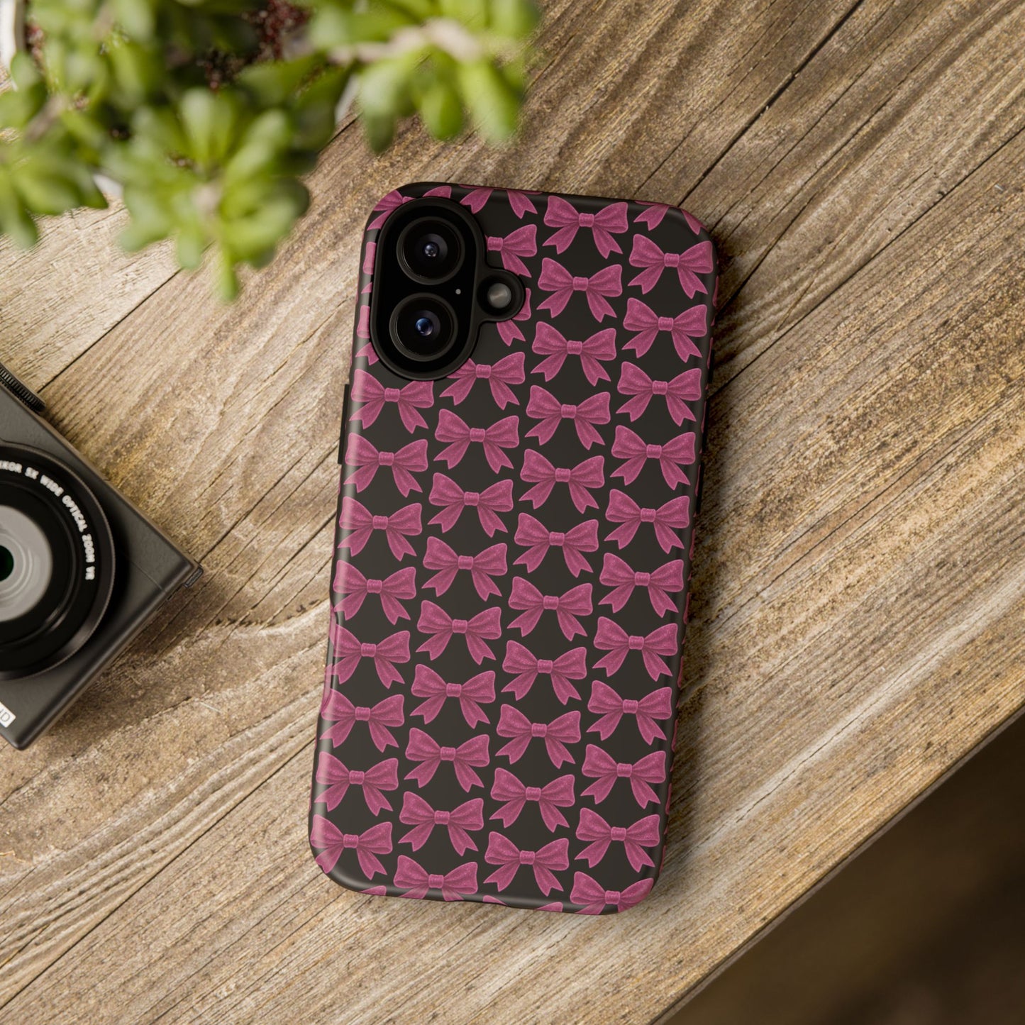 Pink Bow iPhone Case Coquette Aesthetic Phone Cover Glossy Y2K Girly Case Soft Girl Tech Accessory Cute iPhone Gift for Her