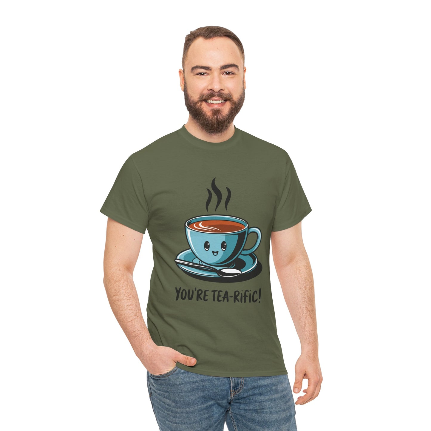 You’re Tea-Rific! Cute Tea Pun T-Shirt for Tea Lovers - Funny Gift, Kawaii Cup Graphic Tee - Unisex Soft Cotton Shirt