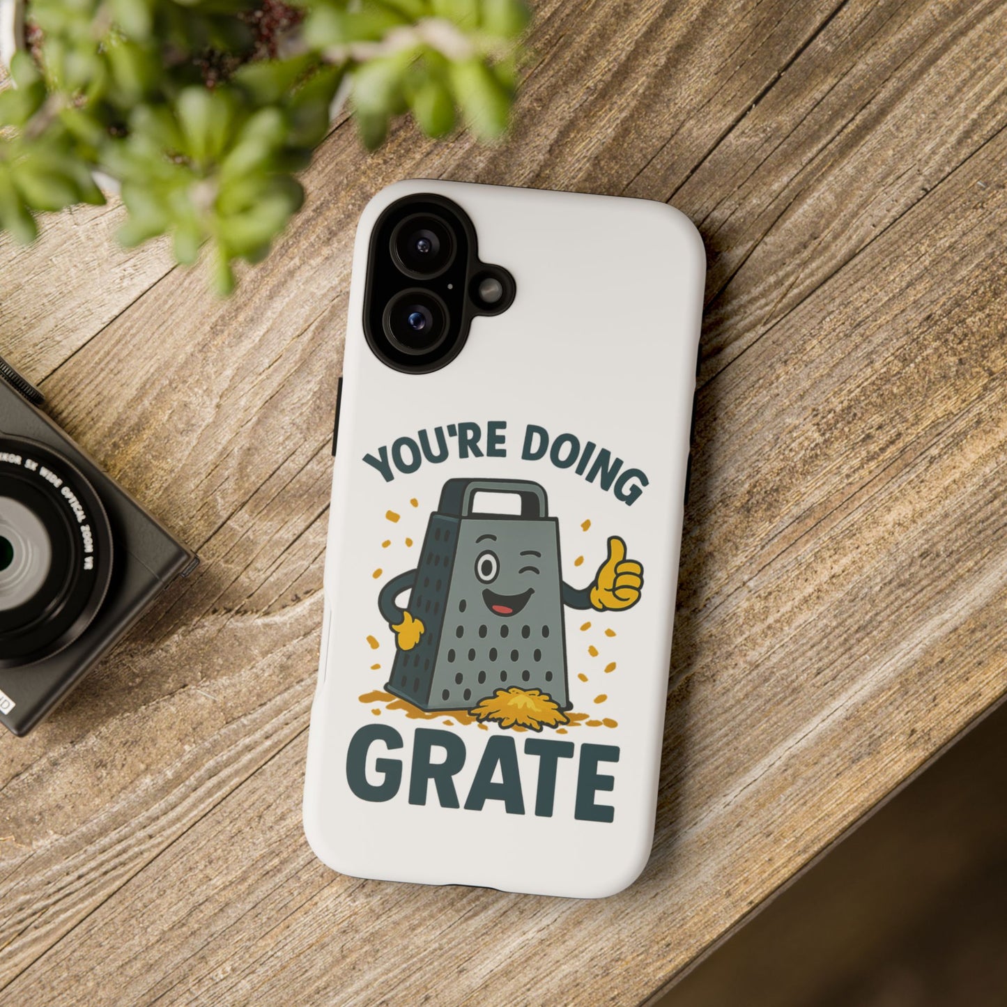 iPhone Case, You're Doing Grate Cheese Phone Case Funny iPhone Case Gift for Foodie Chef Case