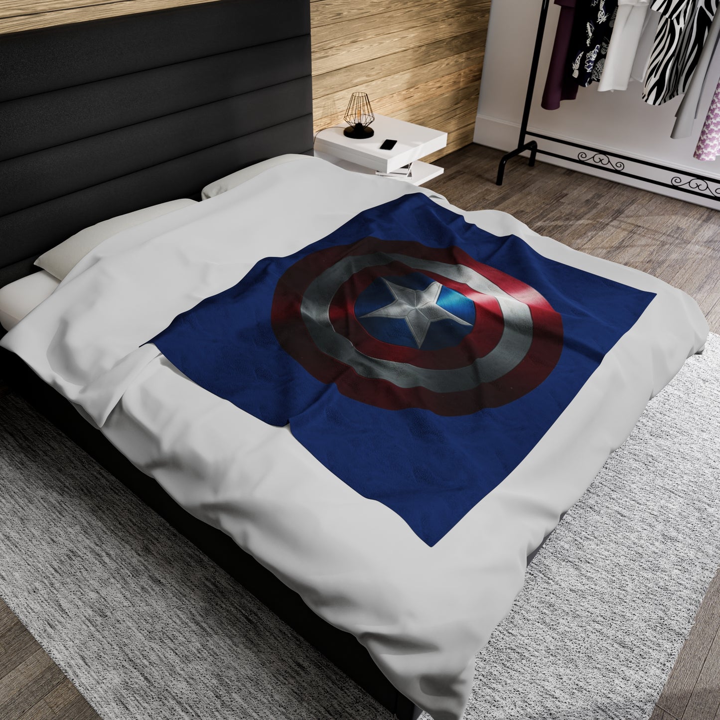 Plush Blanket - Captain America Shield Design