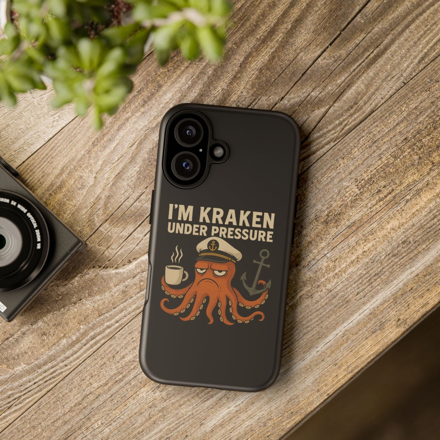 iPhone Case Stressed Octopus 'I'm Kraken Under Pressure' Nautical Phone Case Beach iPhone Case Ocean Themed Case