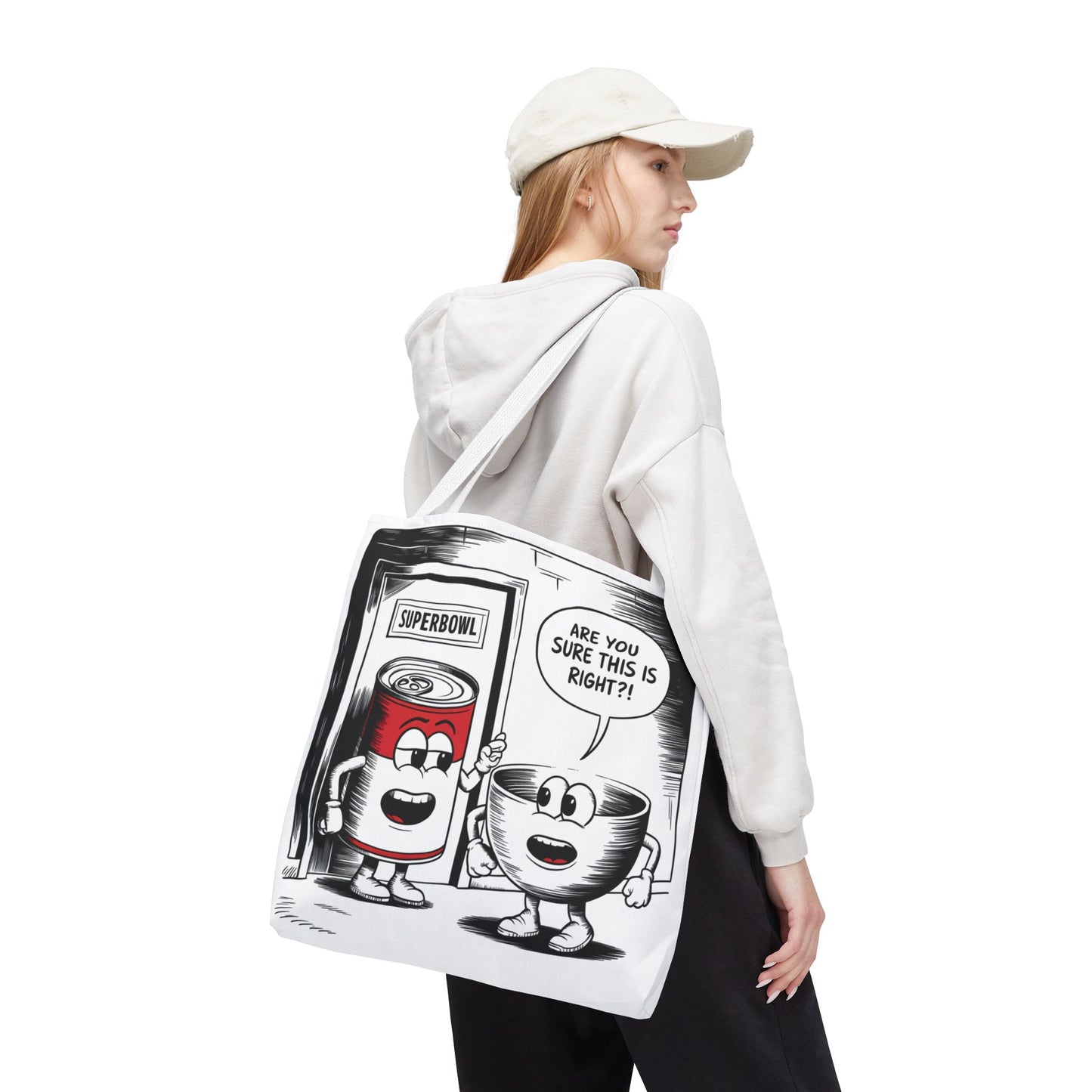 Tote Bag - Comic Superbowl Soup Design