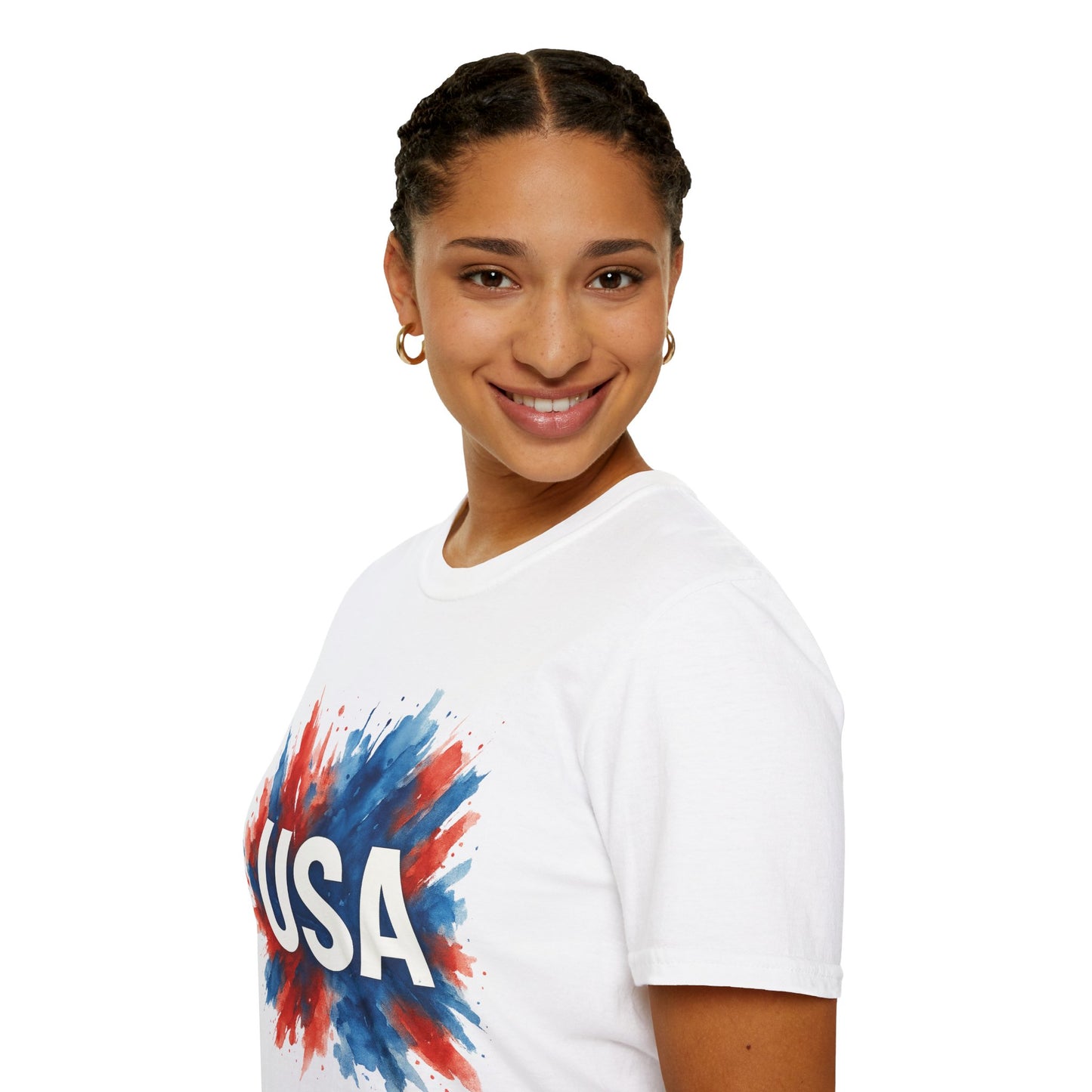 Watercolor USA T-Shirt Unisex | Red White Blue Shirt | Patriotic Graphic Tee | July 4th Shirt | Independence Day Tee | American Flag Shirt