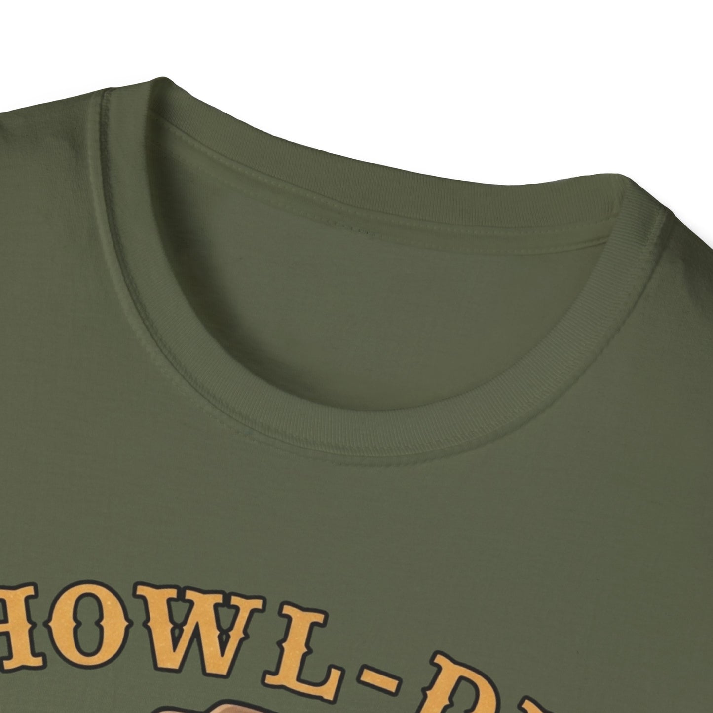 Howl-dy Partner Wolf Cowboy T-Shirt | Western Howling Wolf Graphic Tee, Funny Animal Shirt, Cowboy Gifts, Rustic Country Tee