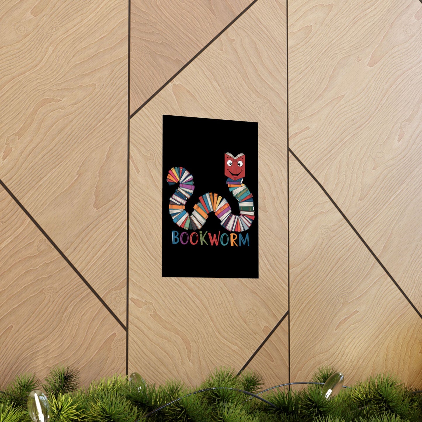 Vertical Poster Bookworm Matte Print