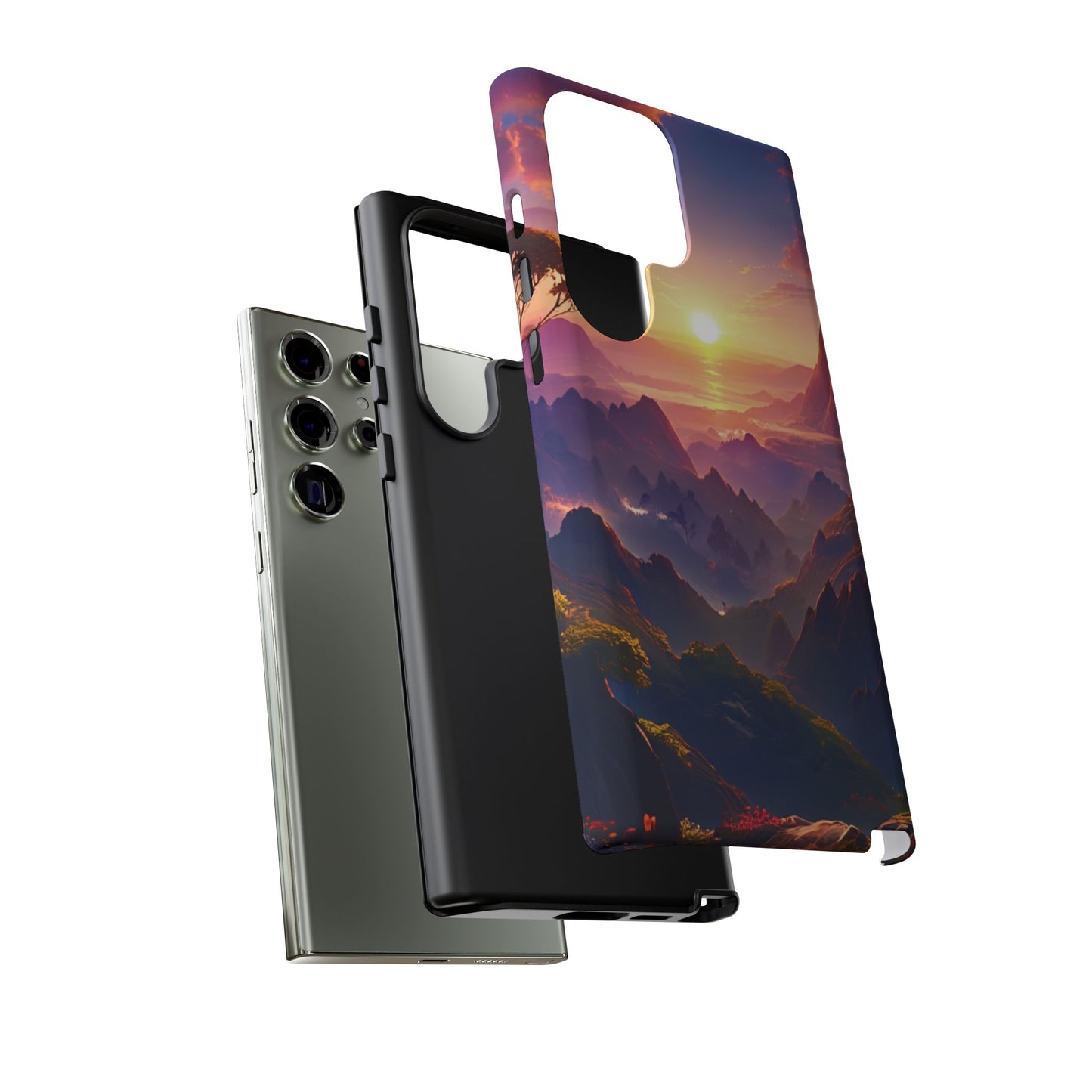 Samsung Tough Case Sunset Landscape Illustration