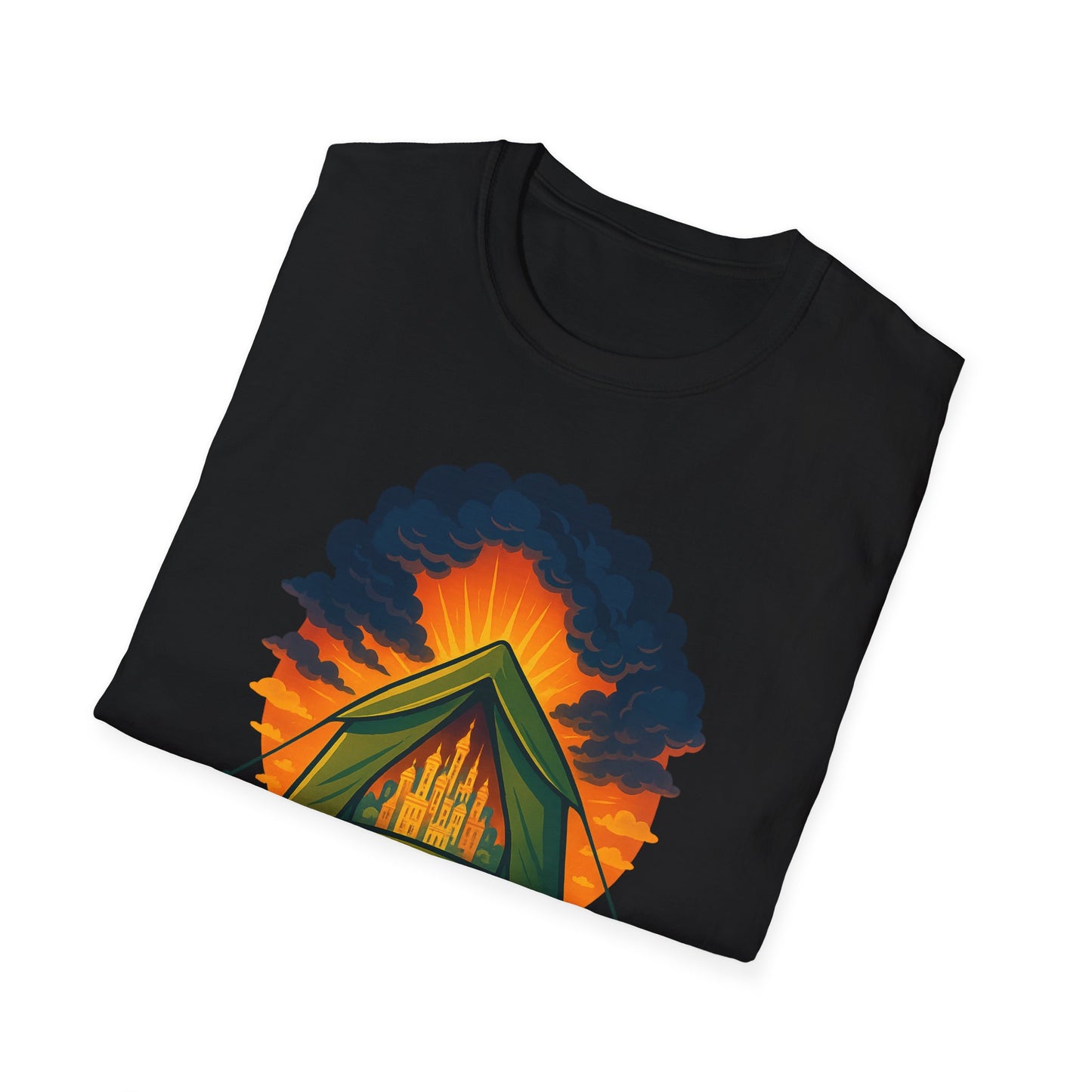 In-Tent-City Is High Camping Tee | Retro Tent Graphic T-Shirt for Hikers & Campers | Funny Outdoorsy Gift | Vintage Style Unisex Tee