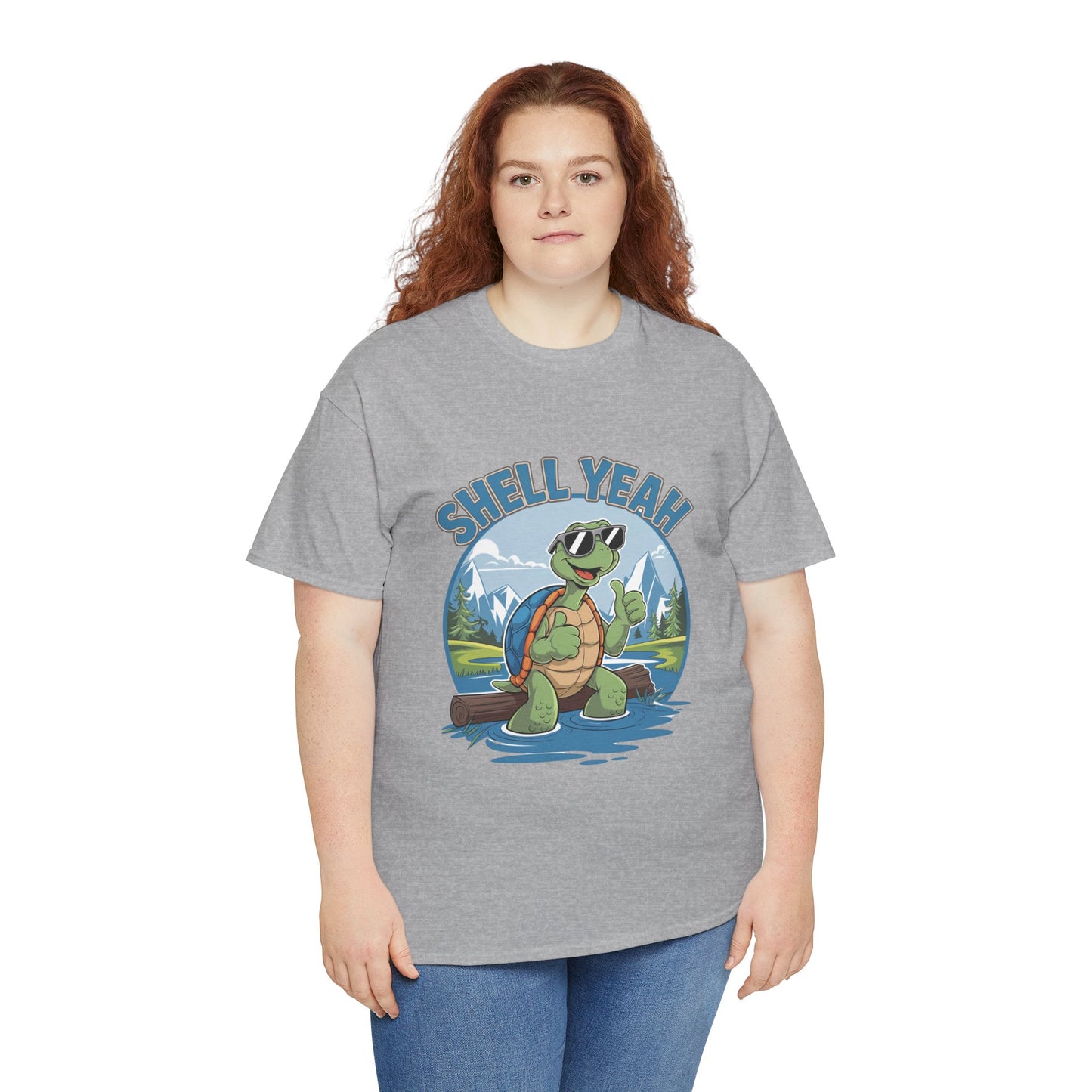 SHELL YEAH Turtle T-Shirt | Funny Cute Turtle Nature Graphic Tee | Handmade Animal Lover Gift | Eco Outdoor Adventure Shirt