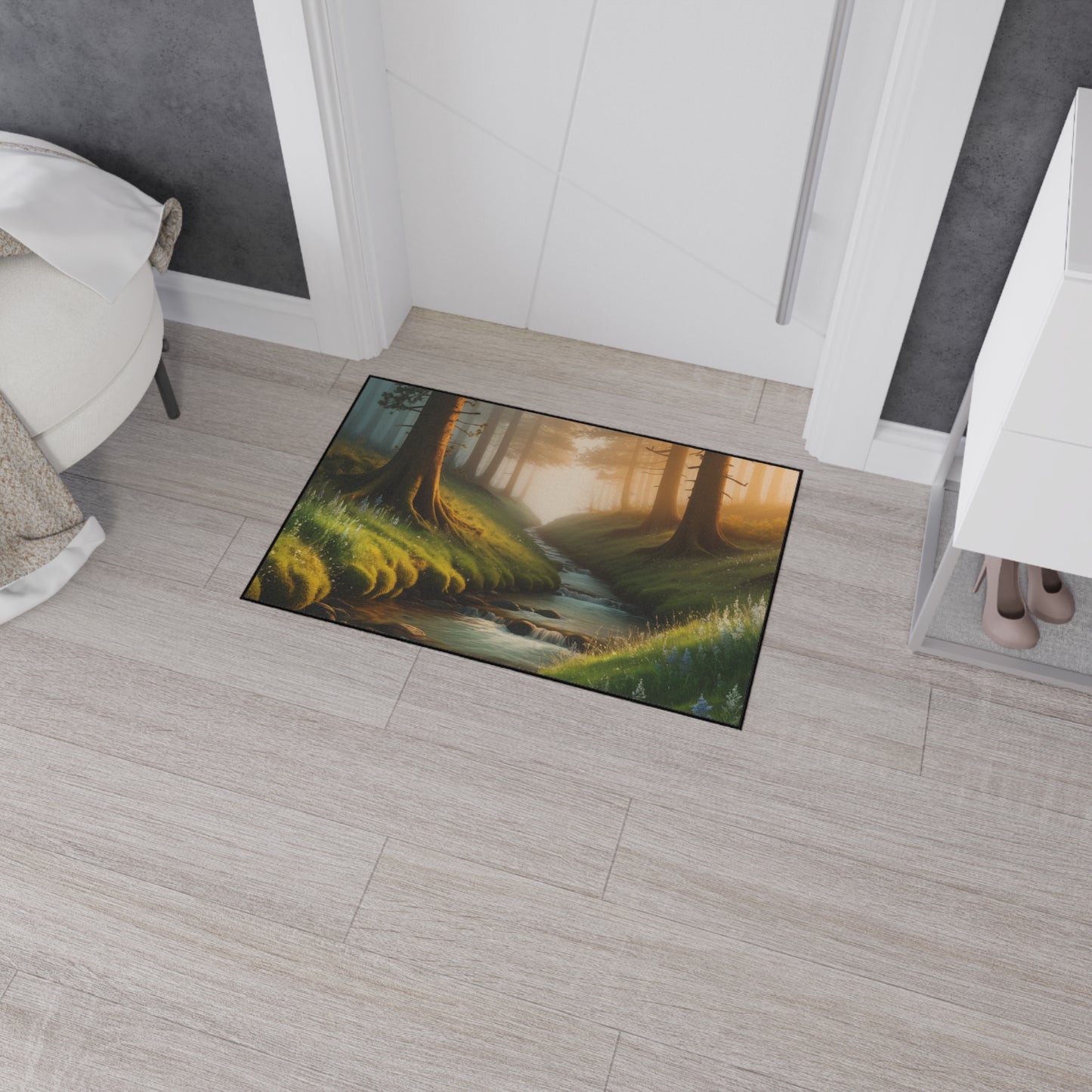 Nature Floor Mat Forest Welcome Mat Stream Door Mat
