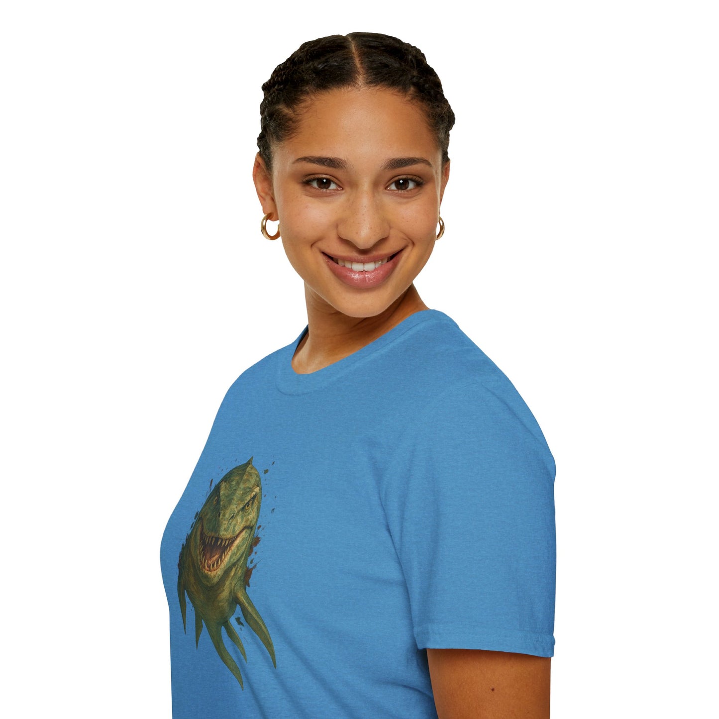Watercolor Mosasaurus T-Shirt | Prehistoric Sea Dinosaur Tee | Fossil Lover Gift | Unisex Cotton Graphic Shirt Jurassic Tee