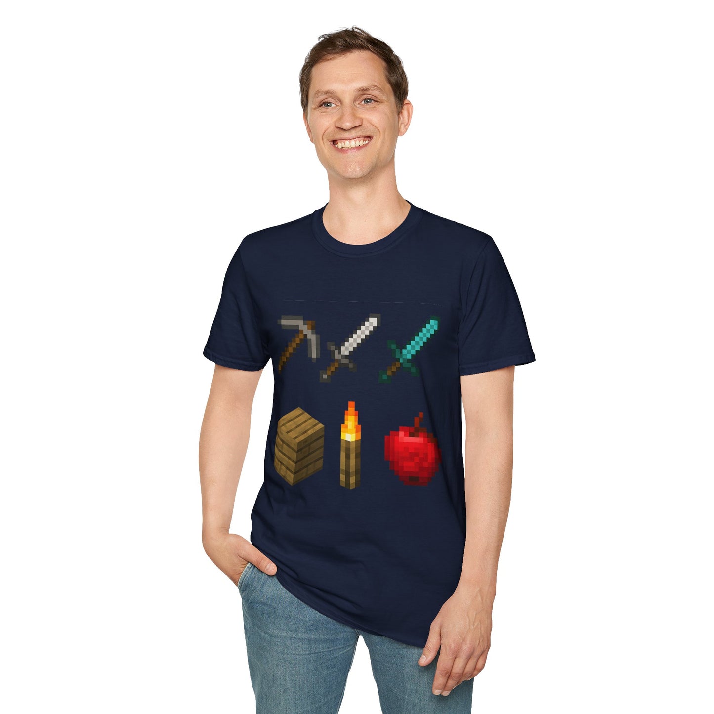 Pixel Tools & Items T-Shirt | Retro Pixel Art Gaming Tee, 8-Bit Gamer Shirt, Pixel Weapons & Supplies Top, Video Game Lover Gift Unisex
