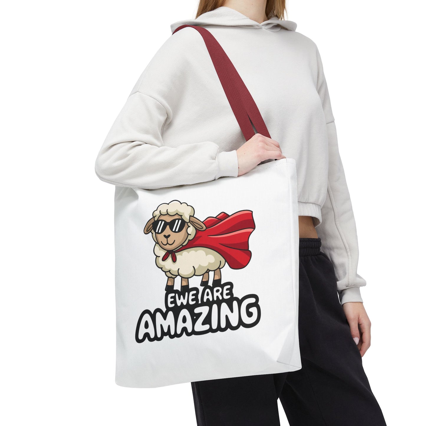 Sheep Tote Bag - Ewe Are Amazing Inspirational Bag Everyday Tote Funny Bag