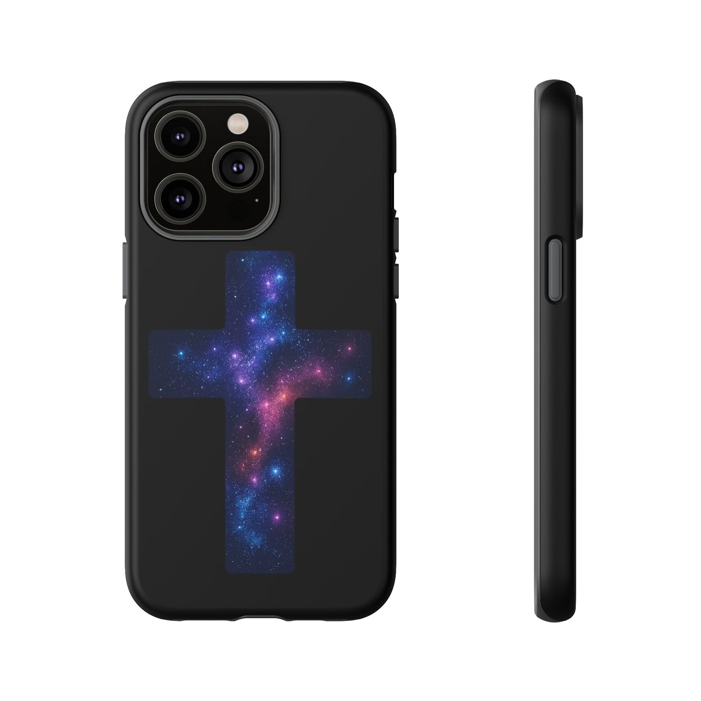 iPhone Case - Galactic Cross design Christian Phone Case Spiritual iPhone Accessory Religious Case Gift for Believers