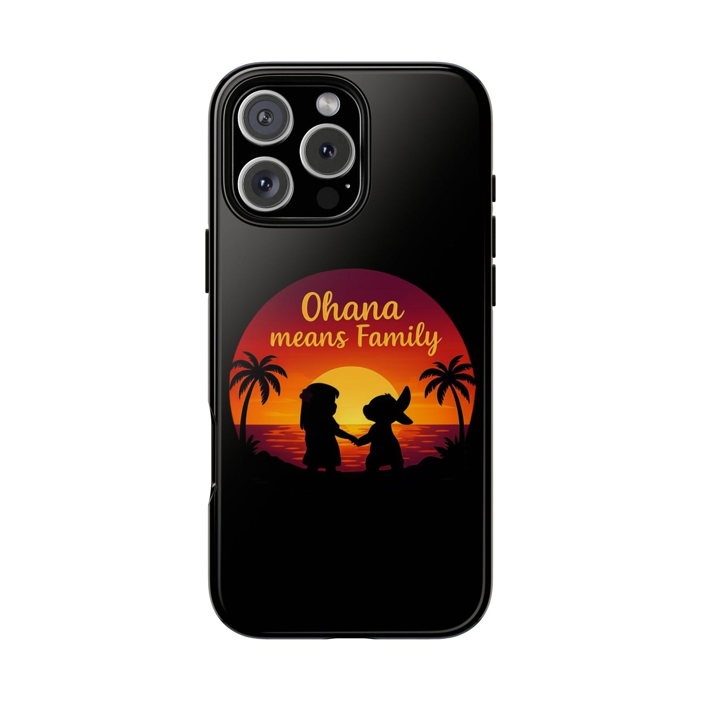Ohana Means Family iPhone Case ā Lilo and Stitch-Inspired Cover ā Cute Tropical Gift ā Protective iPhone Case
