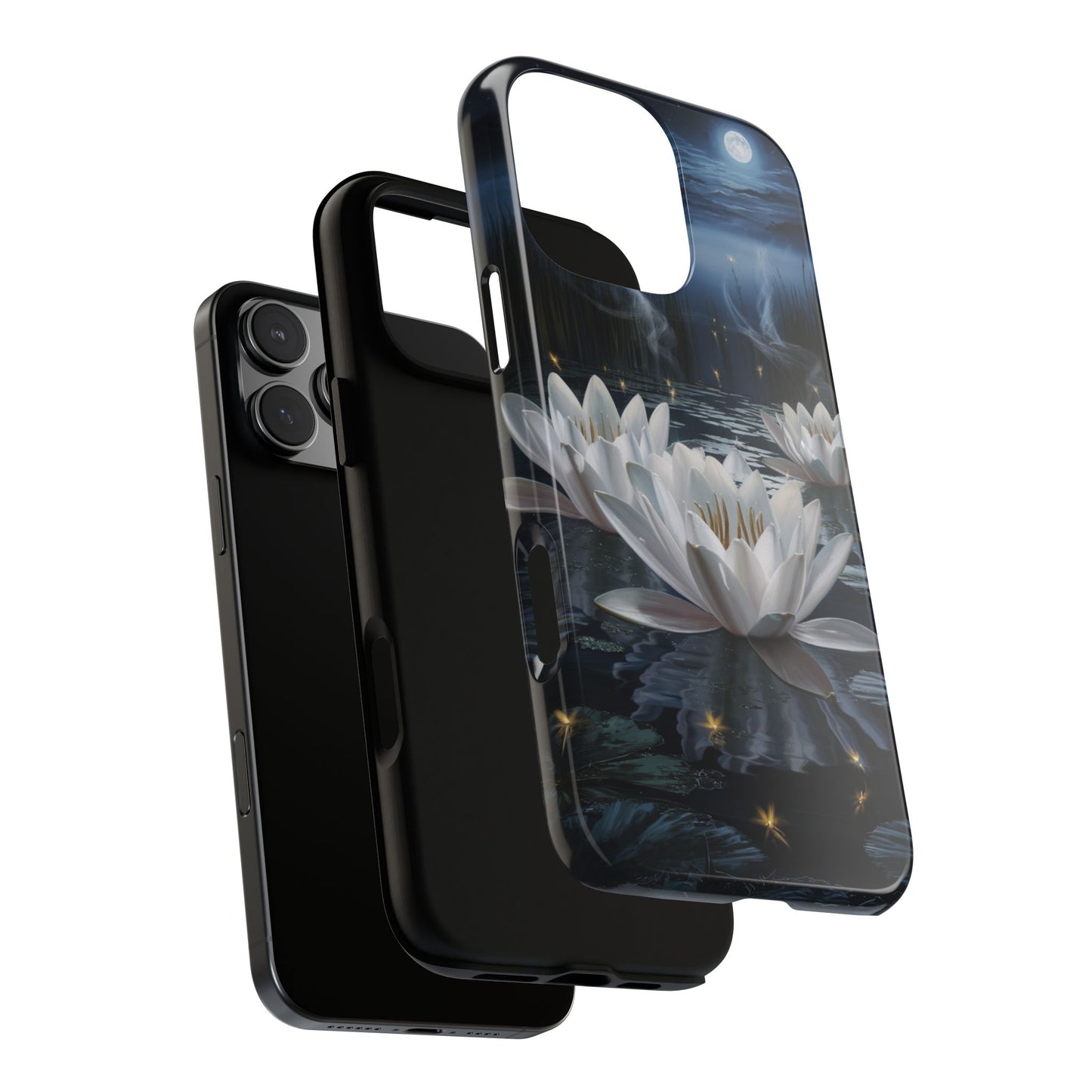 iPhone Case - Water Lilies Moonlight Design