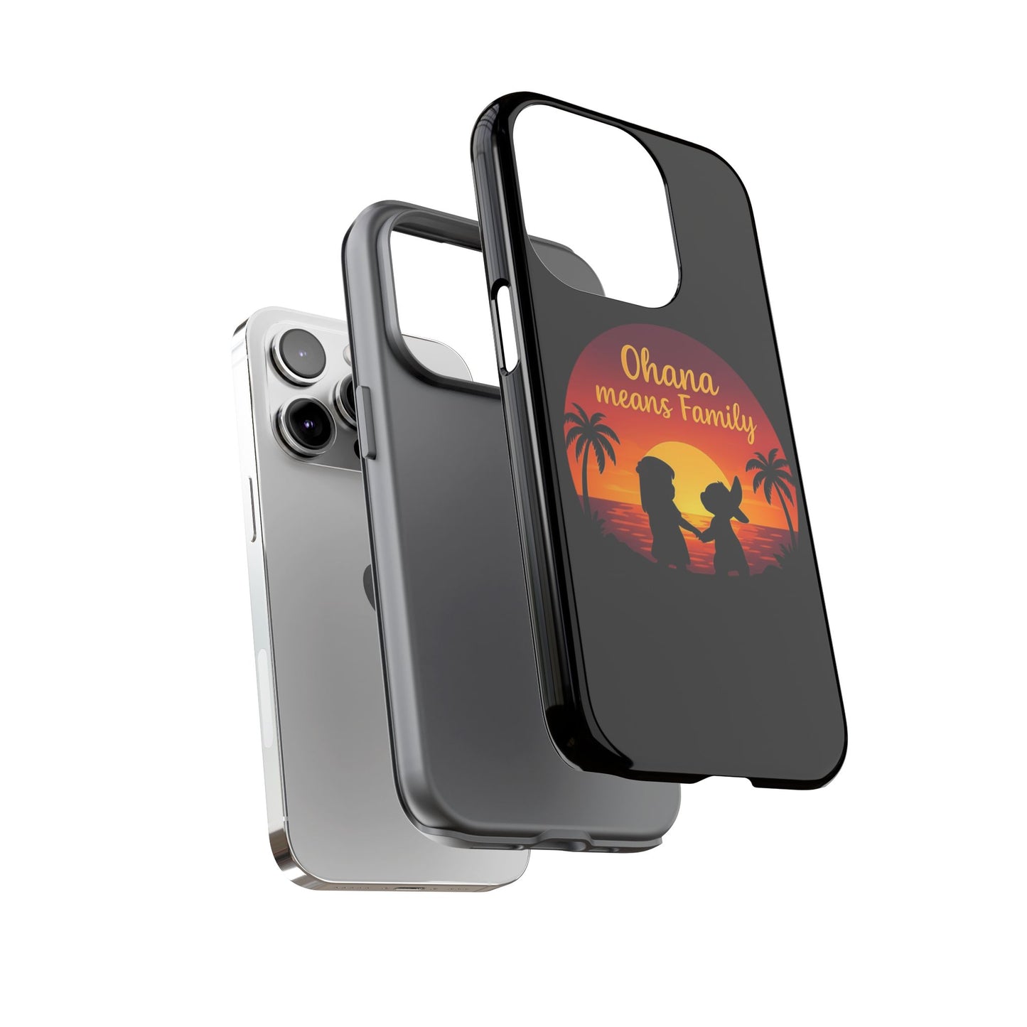 Ohana Means Family iPhone Case ā Lilo and Stitch-Inspired Cover ā Cute Tropical Gift ā Protective iPhone Case
