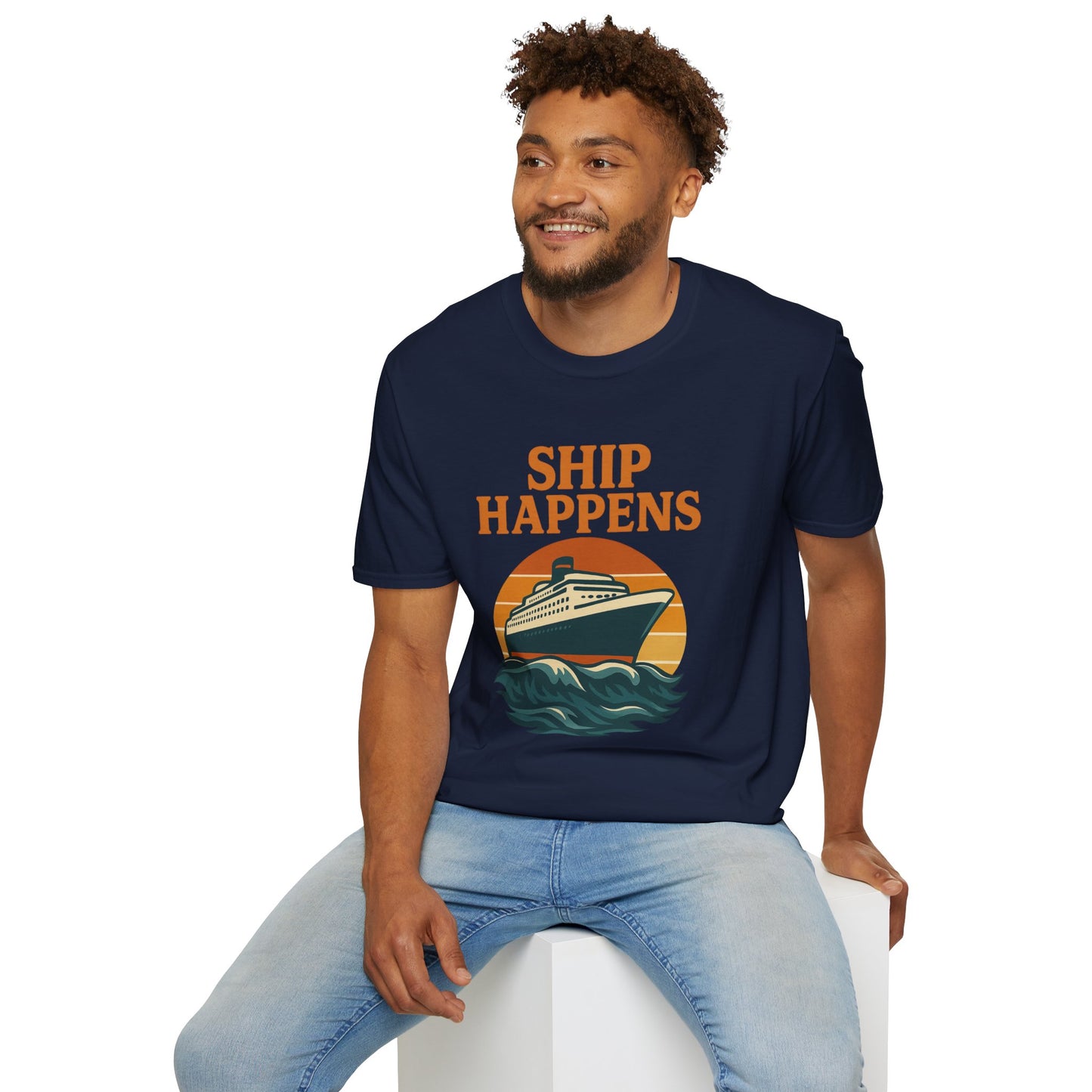 Ship Happens Tee • Funny Nautical Pun Shirt • Comfort Colors Unisex Cruise Vacation Tee • Ocean Humor • Gift for Sailors & Beach Lovers