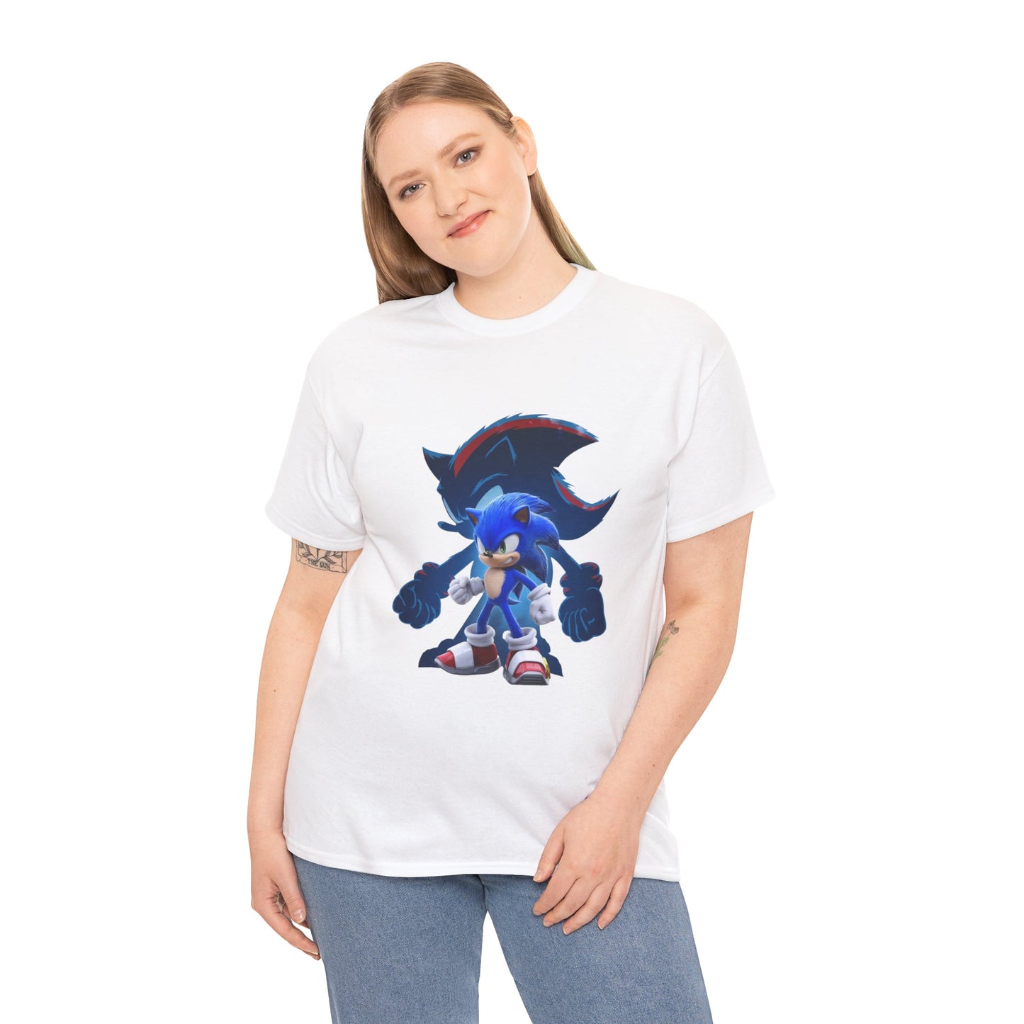 Blue Speed Hero Graphic Tee | Retro Gaming Legend T-Shirt | Fan Inspired Gamer Apparel | Cool Vintage Style Unisex Shirt for Adults & Teens