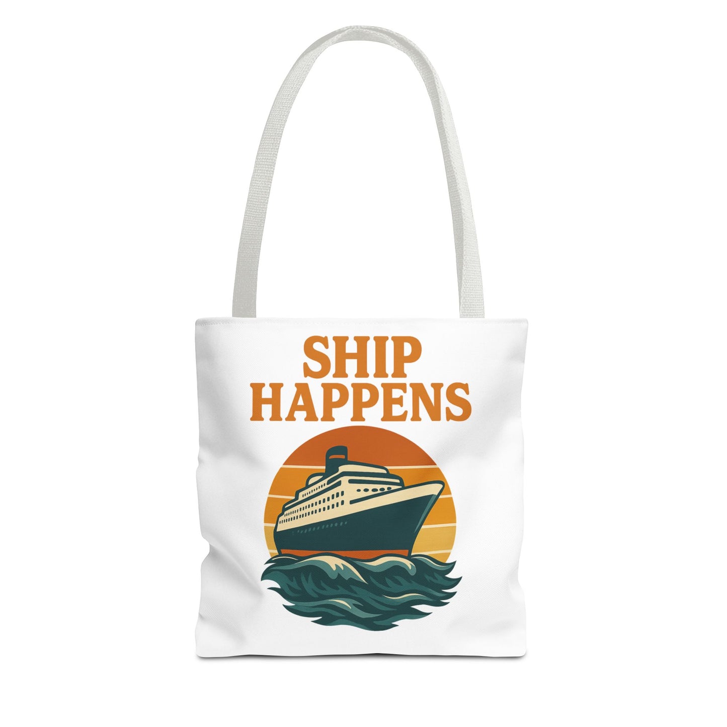 Ship Happens Tote Bag - Fun Nautical Design for Beach Lovers Cruise Bag Unique Gift for Travelers