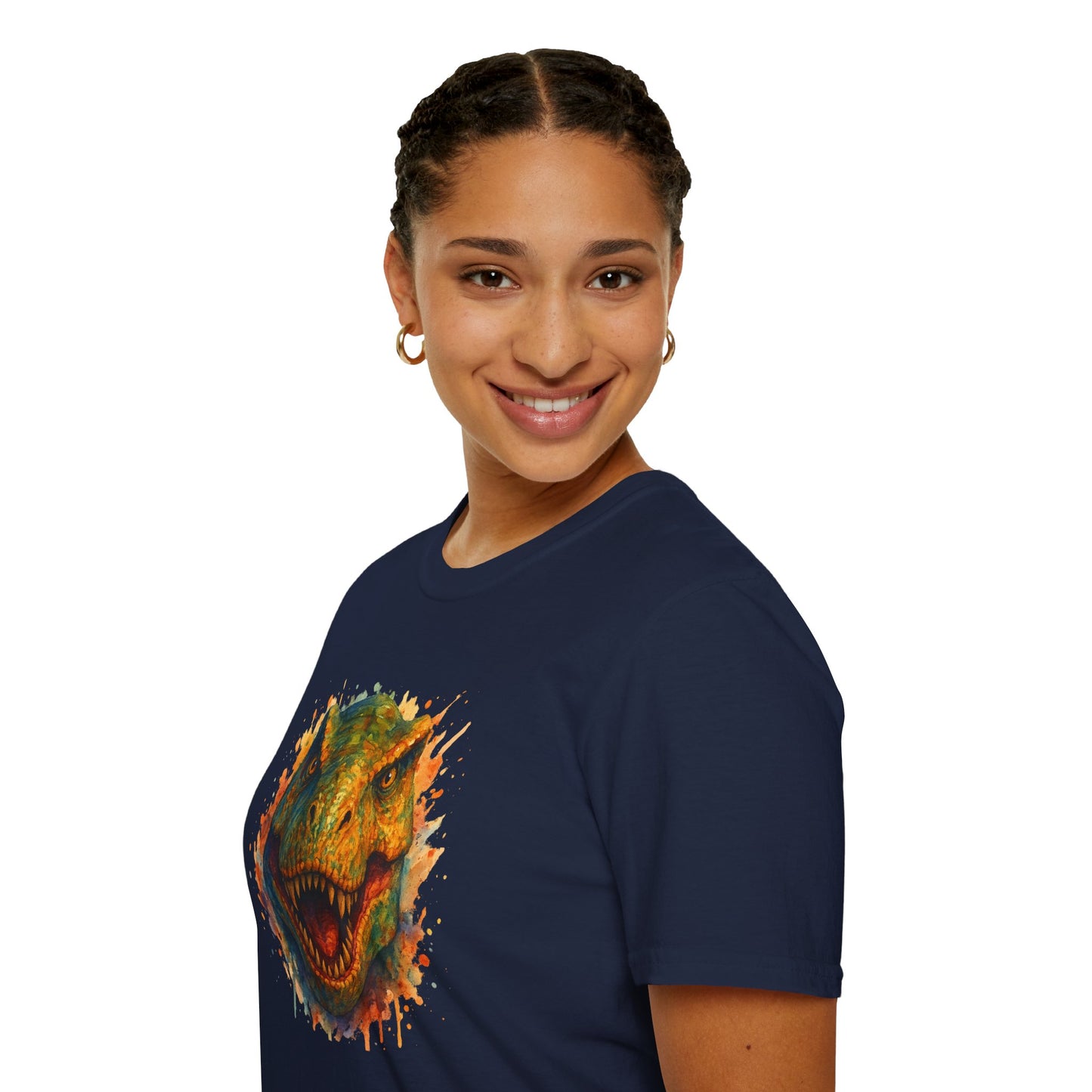 Watercolor T-Rex T-Shirt | Psychedelic Dinosaur Tee | Prehistoric Rainbow Dino Gift | Unisex Cotton Graphic Shirt Jurassic Tee