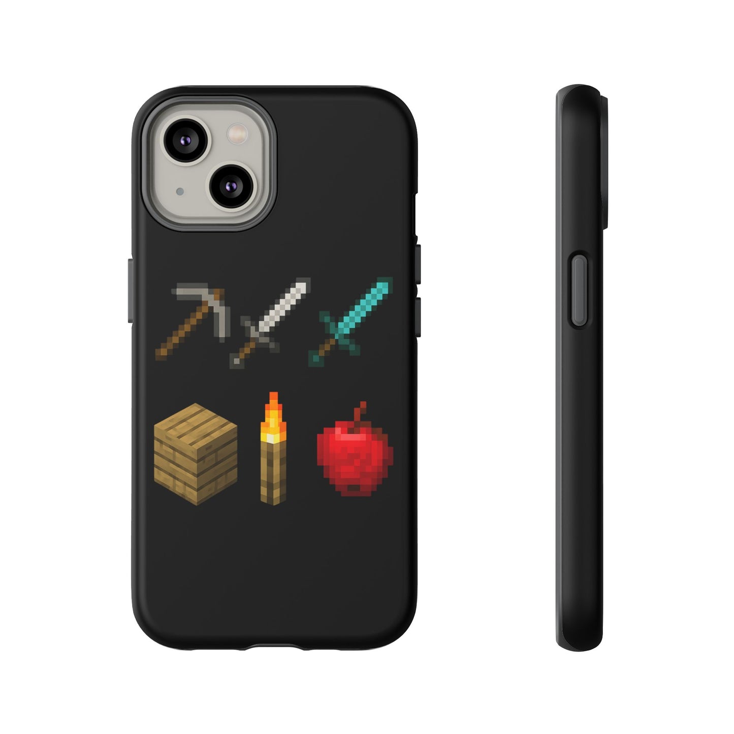 Pixel Art iPhone Case - Gaming-Inspired Tough Case for Gamers inspired by Minecraft Phone Case