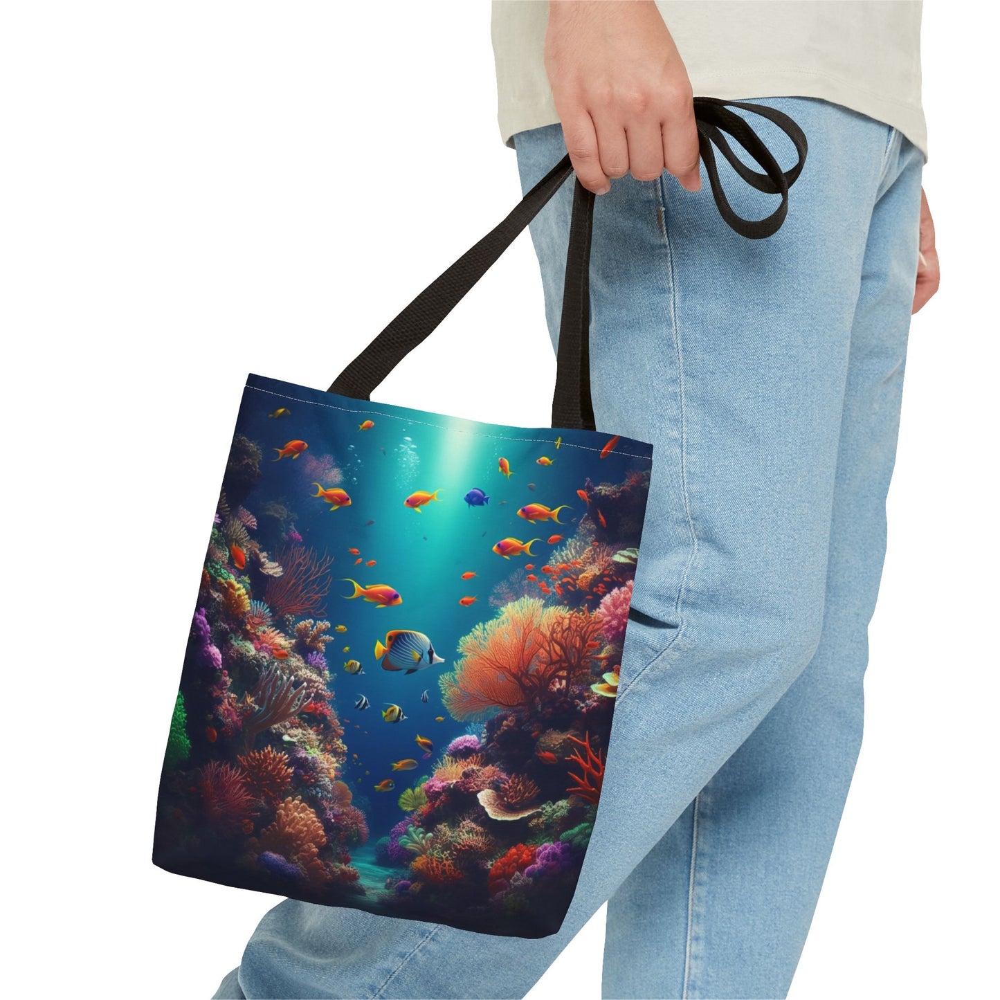 Coral Reef Illustrated Tote Bag