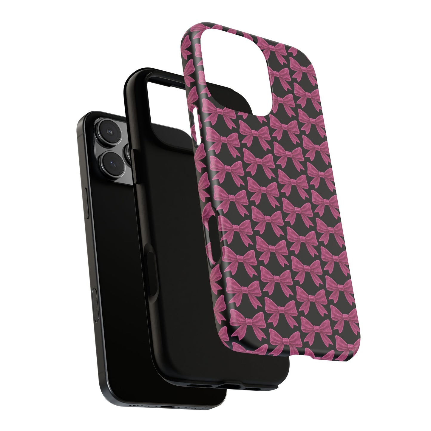 Pink Bow iPhone Case Coquette Aesthetic Phone Cover Glossy Y2K Girly Case Soft Girl Tech Accessory Cute iPhone Gift for Her