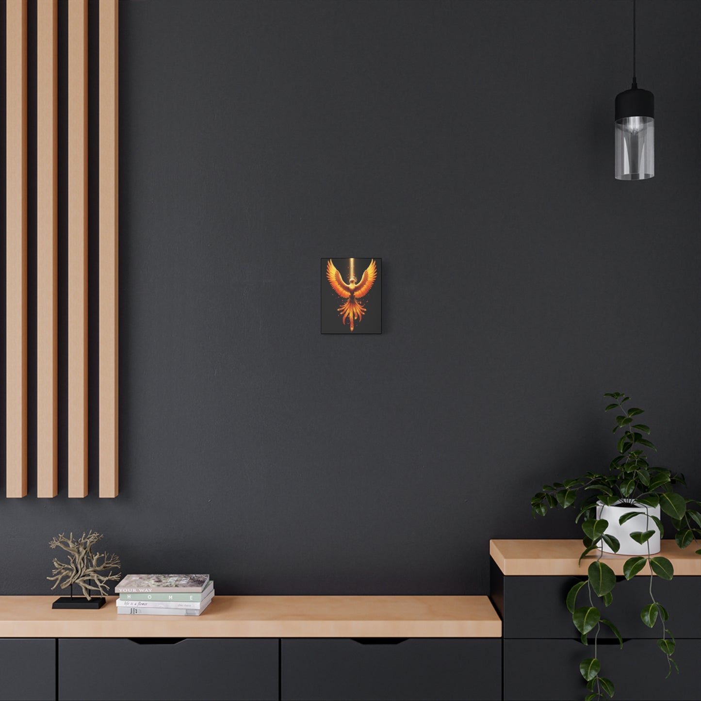 Phoenix Canvas Firebird Art Fire Bird Decor Modern Home Decor Legendary Bird Art