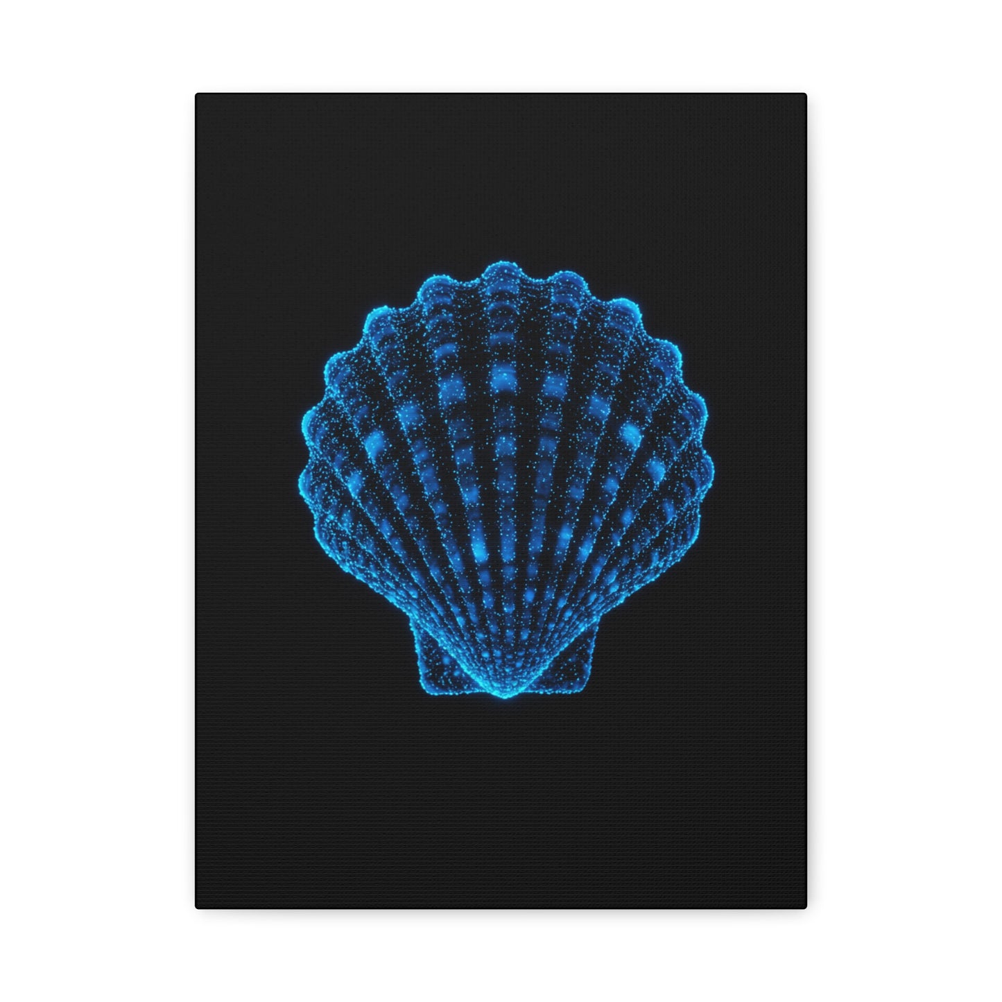 Blue Shell Canvas Art – Ocean-Inspired Home Decor