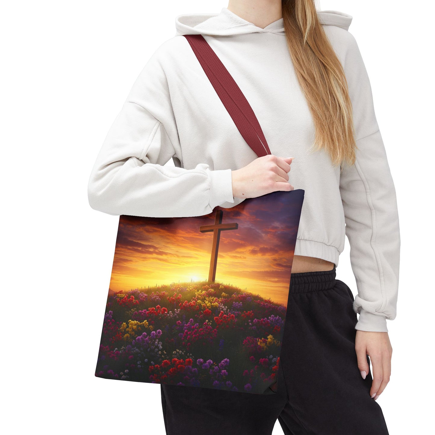 Da Vinci Cross Tote Bag Christian Bag Spiritual Tote Religious Tote Bag