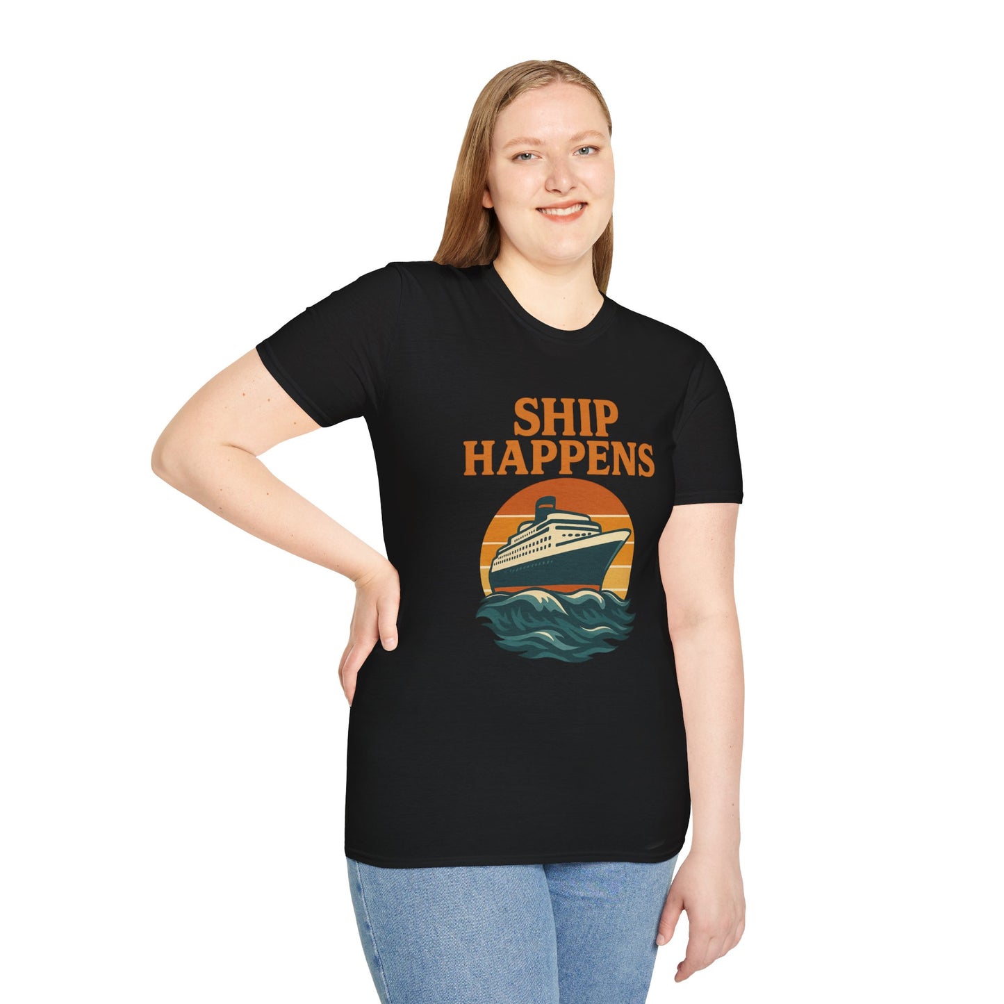 Ship Happens Tee • Funny Nautical Pun Shirt • Comfort Colors Unisex Cruise Vacation Tee • Ocean Humor • Gift for Sailors & Beach Lovers