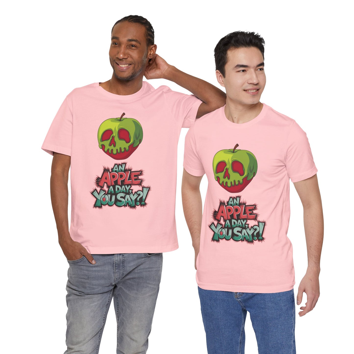 Funny Apple Skull Shirt – An Apple A Day You Say? – Grunge Fruit Tee – Y2K Nostalgia T‑Shirt – Gift for Fruit Lovers