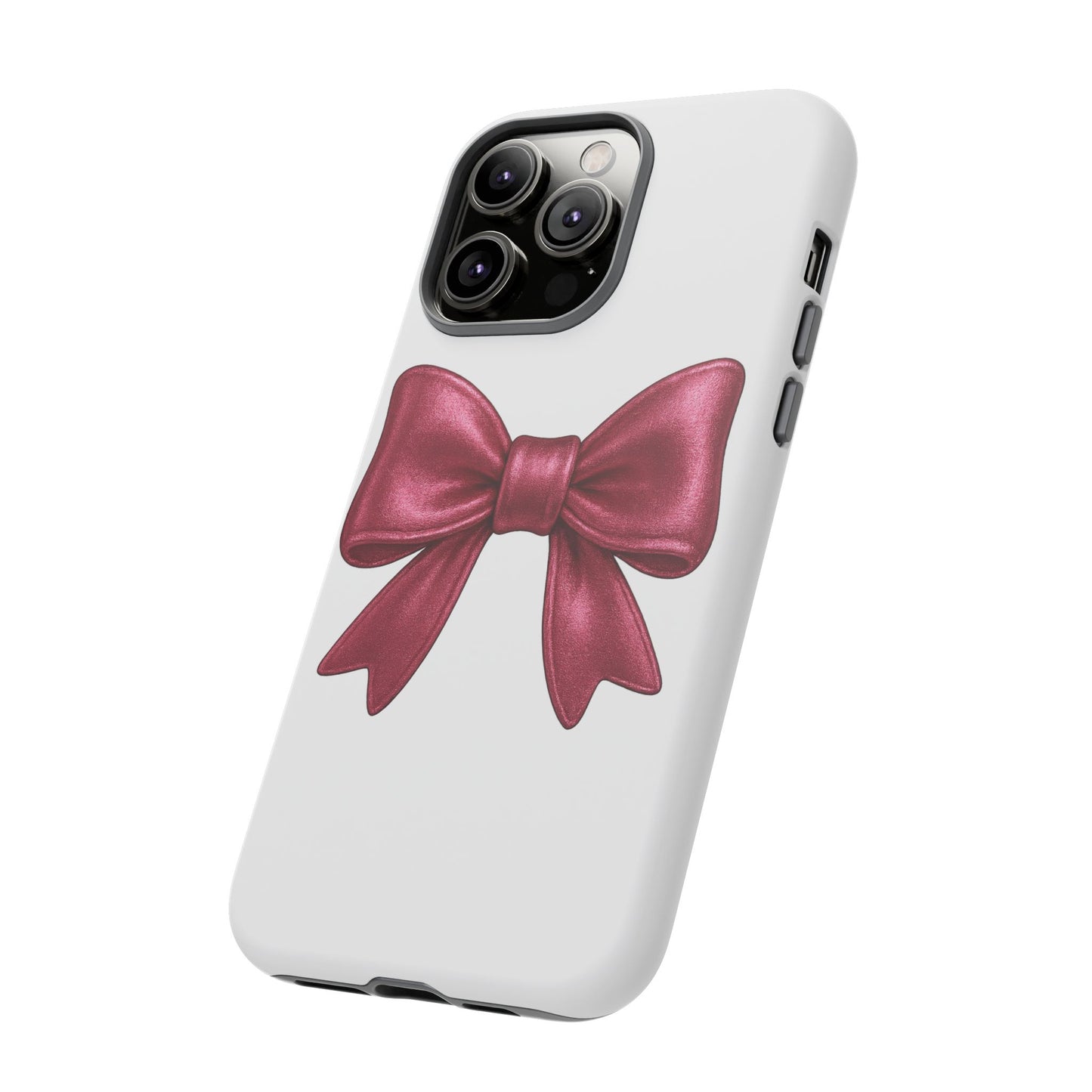 Pink Bow iPhone Case – Cute Girly Phone Cover – Glossy Ribbon Coquette Case – Soft Girl Aesthetic Accessory – Gift for Her iPhone
