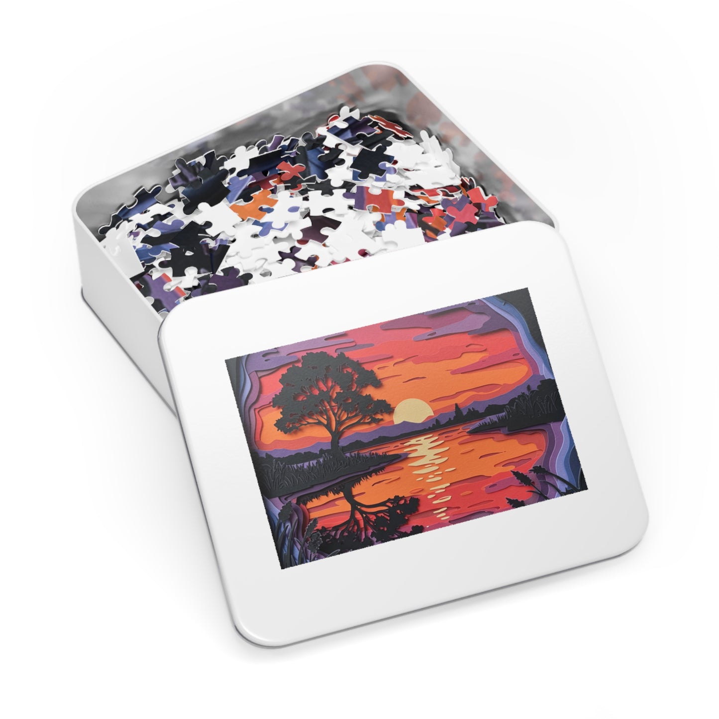 Sunset Paper Art Jigsaw Puzzle
