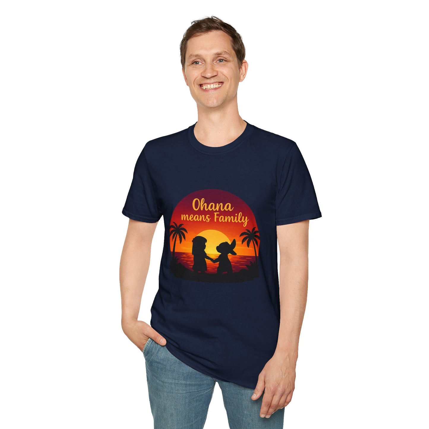 Ohana Means Family Shirt - Cute Sunset Graphic Tee, Hawaiian Family Quote Shirt, Family Inspired T-Shirt, Matching Vacation Outfit