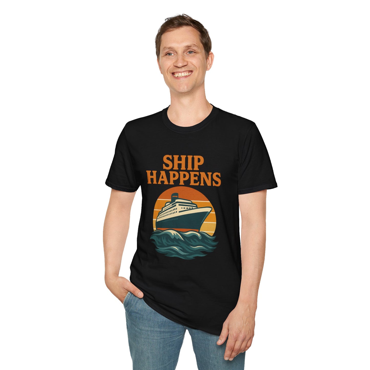 Ship Happens Tee • Funny Nautical Pun Shirt • Comfort Colors Unisex Cruise Vacation Tee • Ocean Humor • Gift for Sailors & Beach Lovers