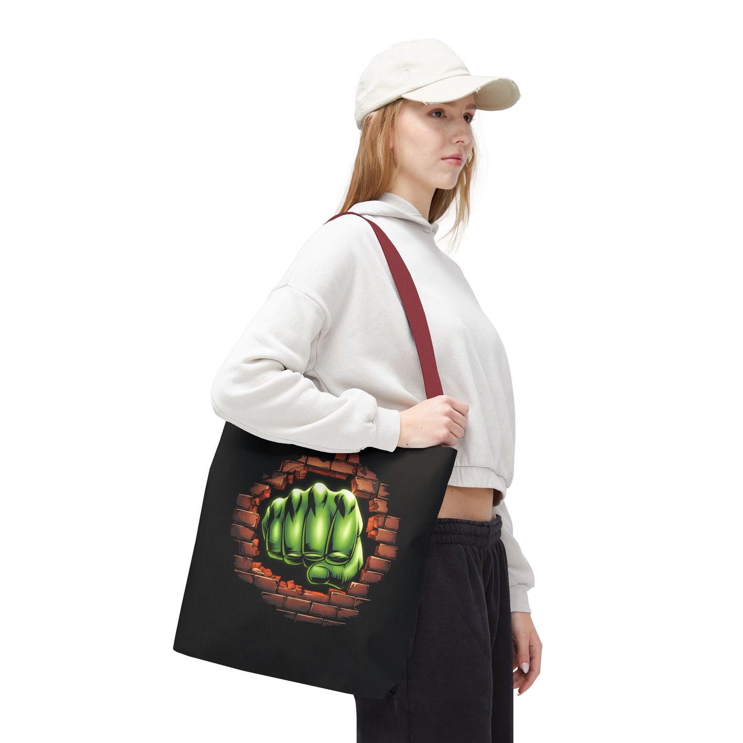 Green Fist Tote Bag, Comic Book Bag, Geeky Gift, Tote for Geeks, Reusable Bag