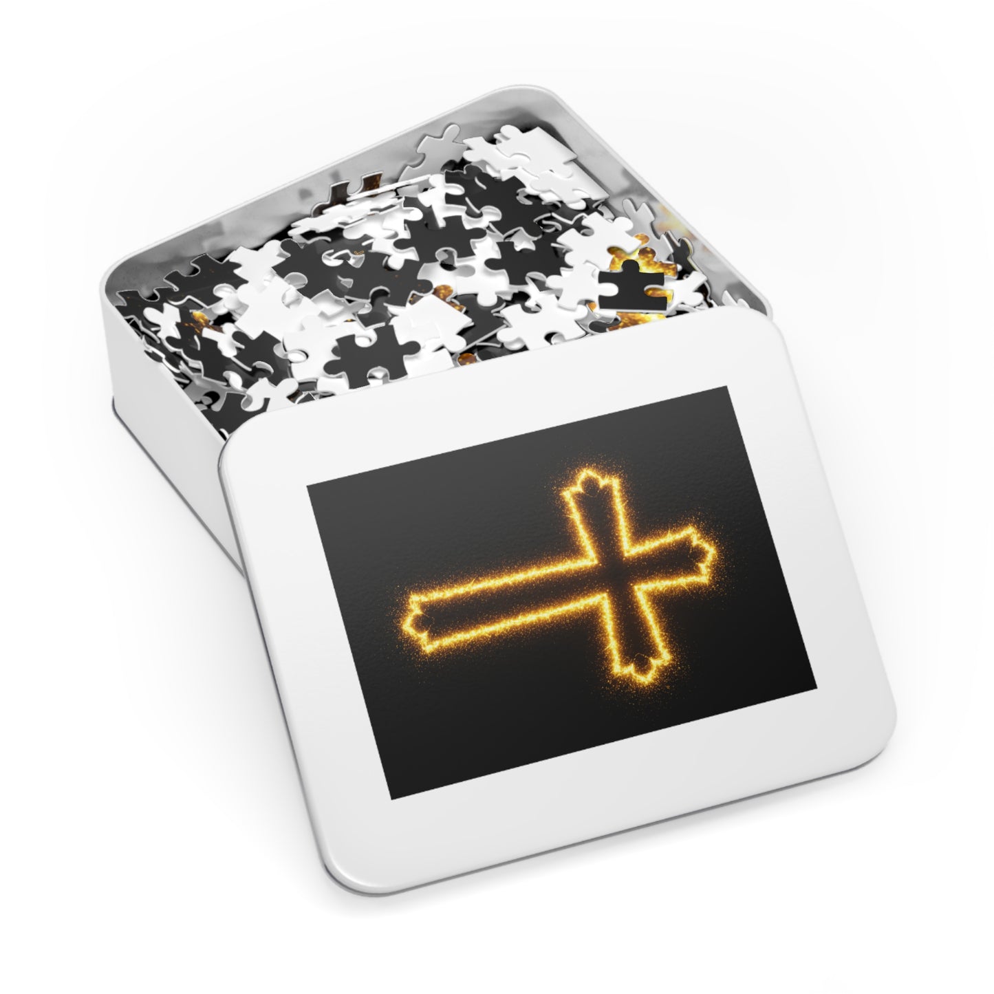 Jigsaw Puzzle - Glowing Cross Design