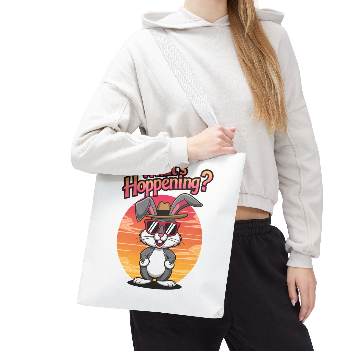 Bunny Tote Bag - 'What's Hoppening'