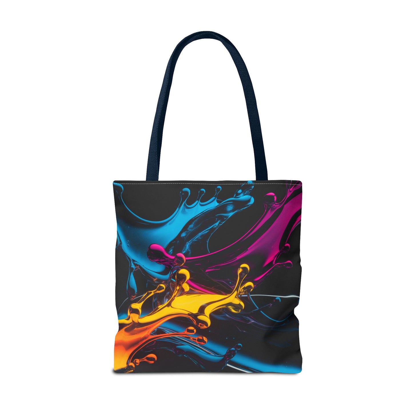 Abstract Neon Splash Tote Bag, Vibrant Colorful Art Bag, Reusable Shopping Bag, Modern Everyday Carryall, Bright Aesthetic Gift For Her