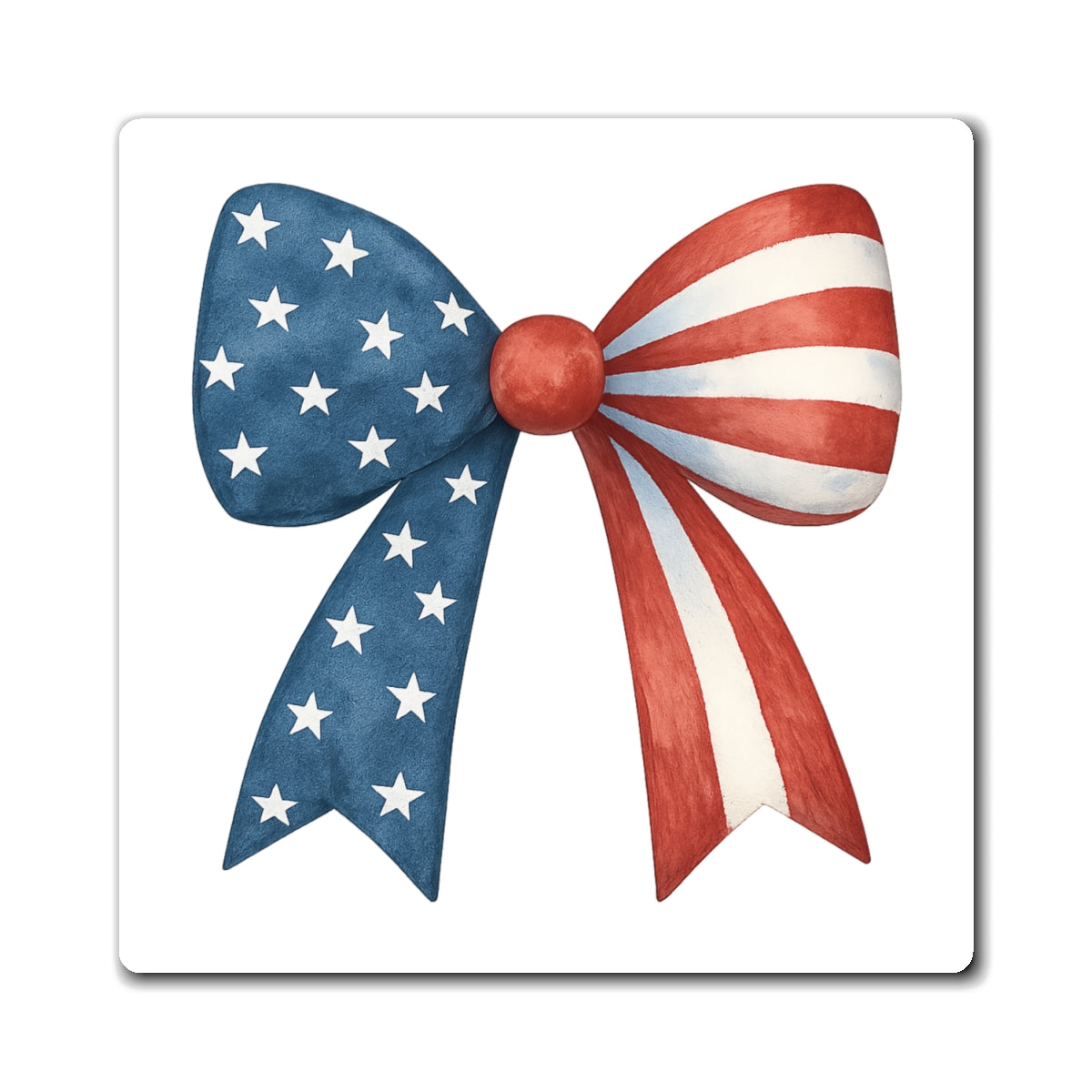 Patriotic Bow Magnet | 4th of July Fridge Magnet | American Flag Magnet | USA Stars Stripes Decor | Red White Blue Magnet | July 4th Gift