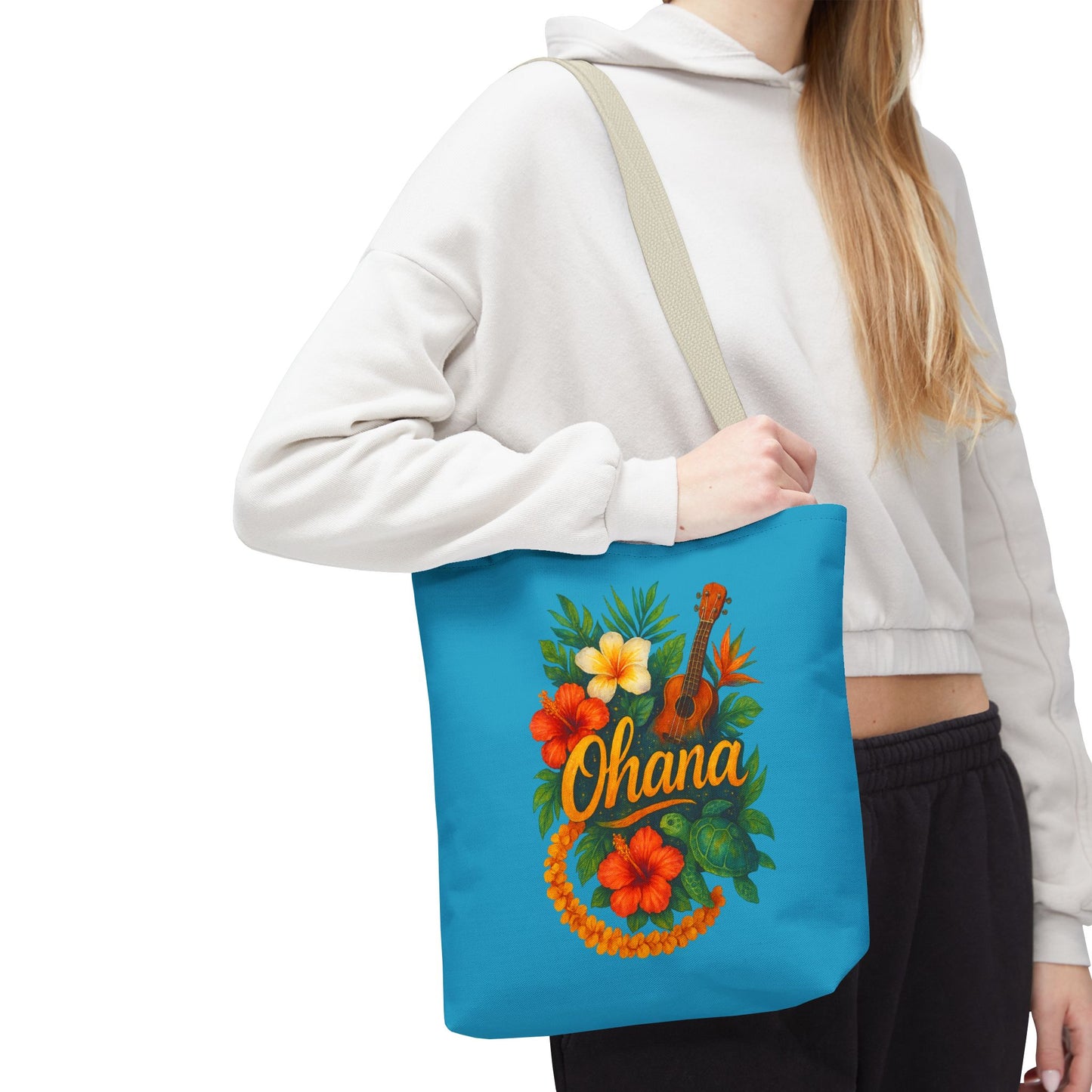 Hawaiian Ohana Tote Bag | Tropical Reusable Beach Bag | Aloha Gift Idea | Island Vibes Bag | Summer Tote | Luau Party Favor | Coastal Bag